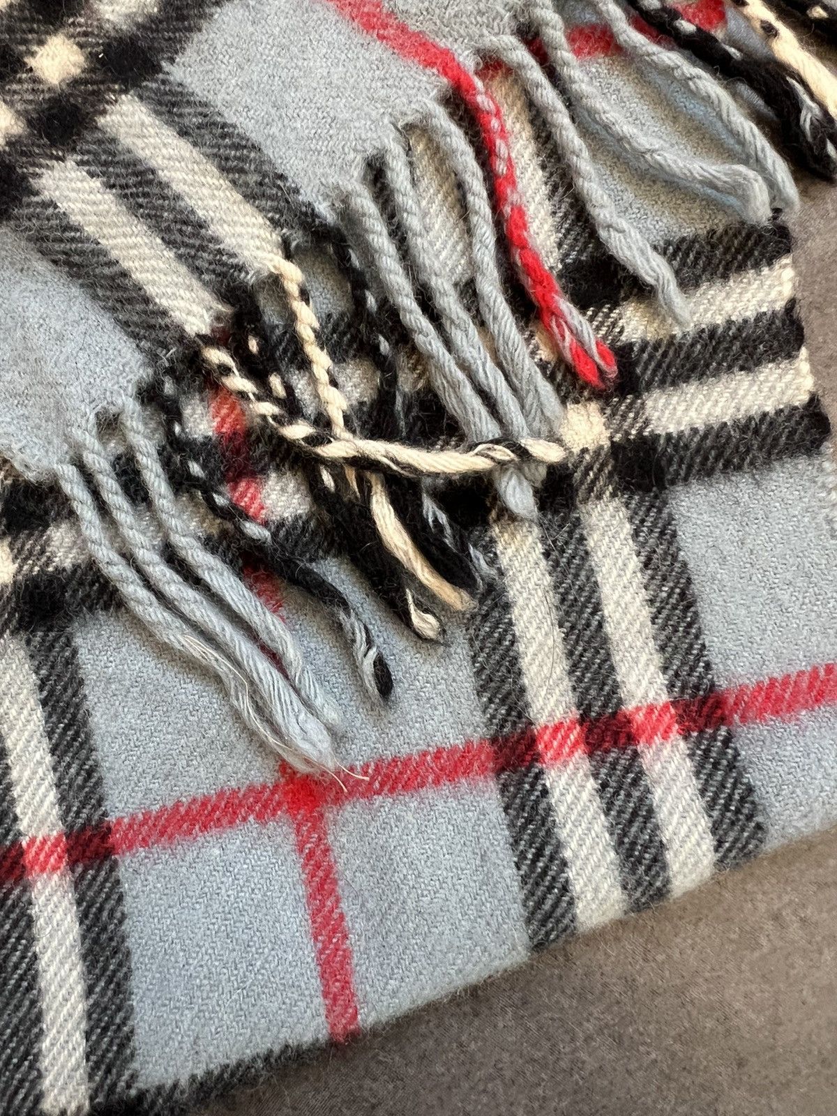 Burberry Rare Baby Cashmere Blue Burberry nova check scarf muffler Size ONE SIZE - 7 Thumbnail