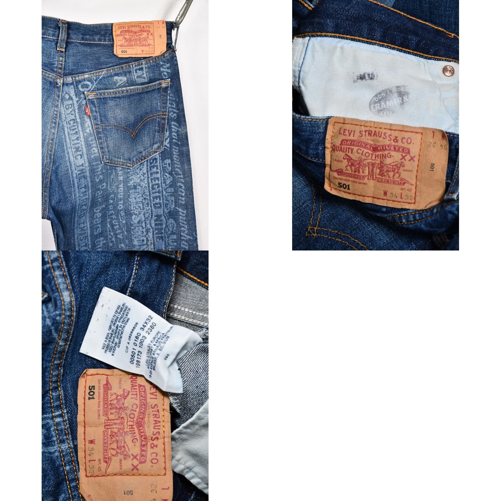 Levi's Levi's 501 Jeans 130th Anniversary Limited Edition Men W34 L32 Jeans Blue 5-Pocket Design Vintage No N/A Size US 34 / EU 50 - 8 Thumbnail