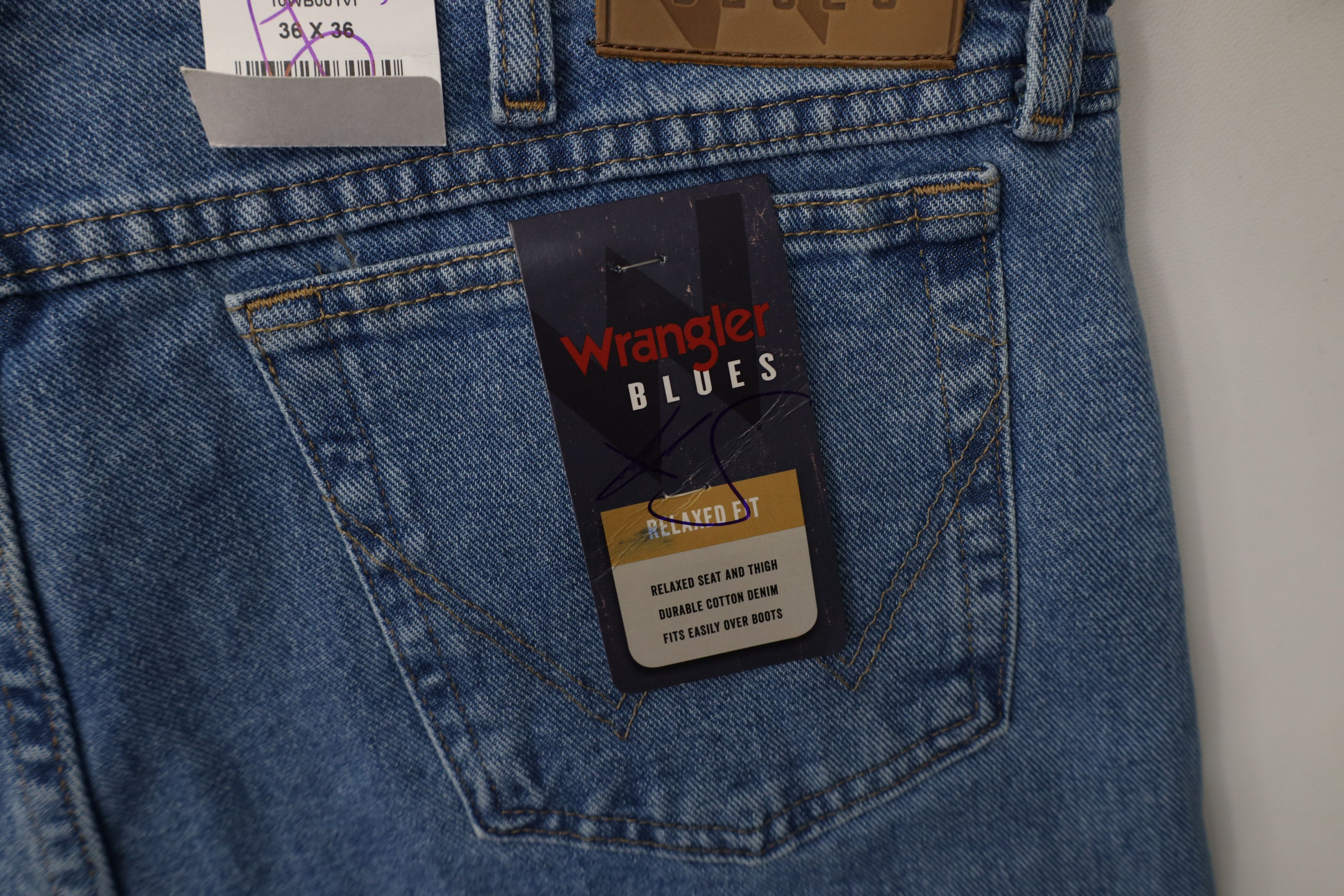 Deadstock Y2K Wrangler Fit Western Bootcut Denim Jeans Blue