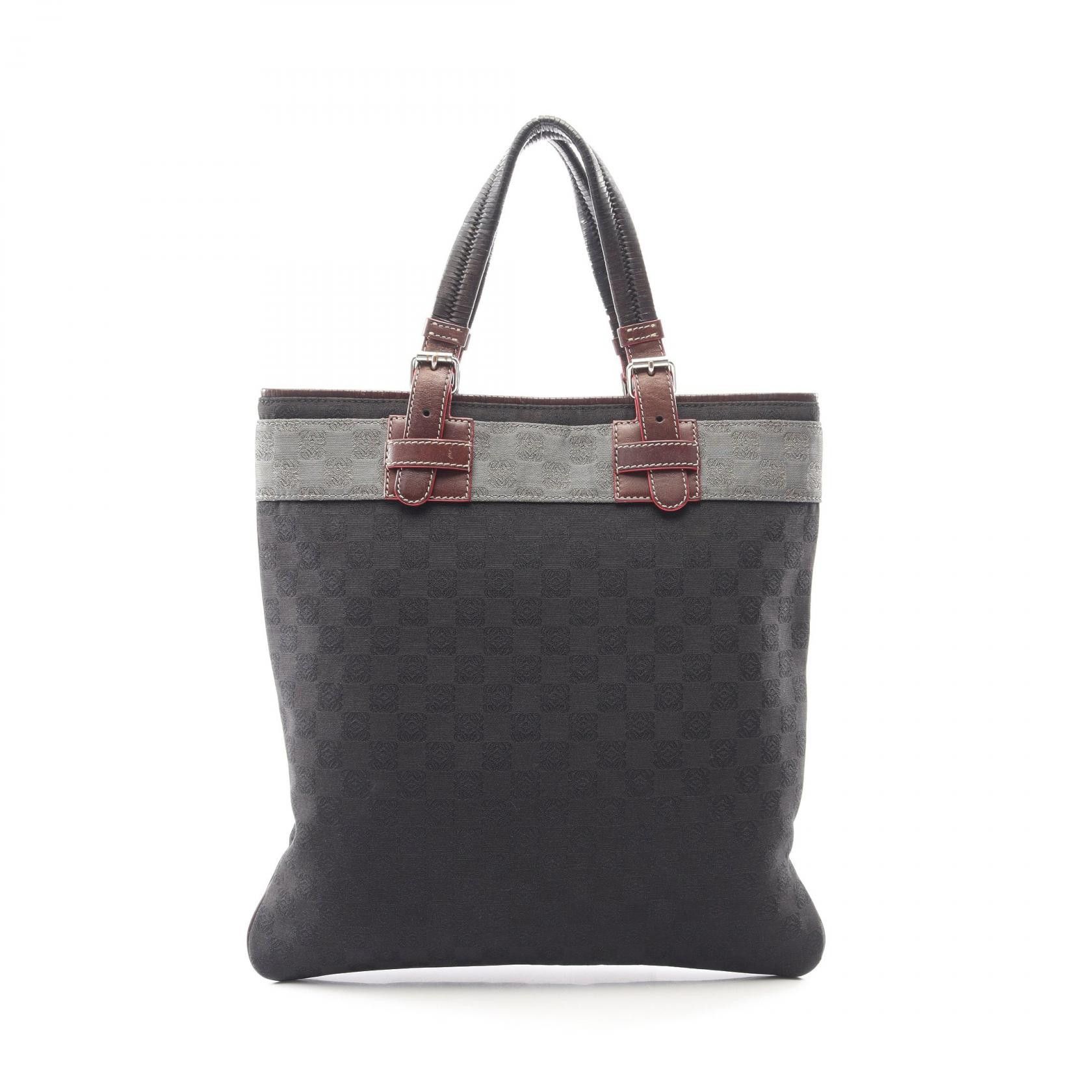 Loewe Loewe Loewe Anagram Canvas Leather Tote Bag Leather Tote Bag DUTY FREE for USA Size ONE SIZE - 1 Thumbnail