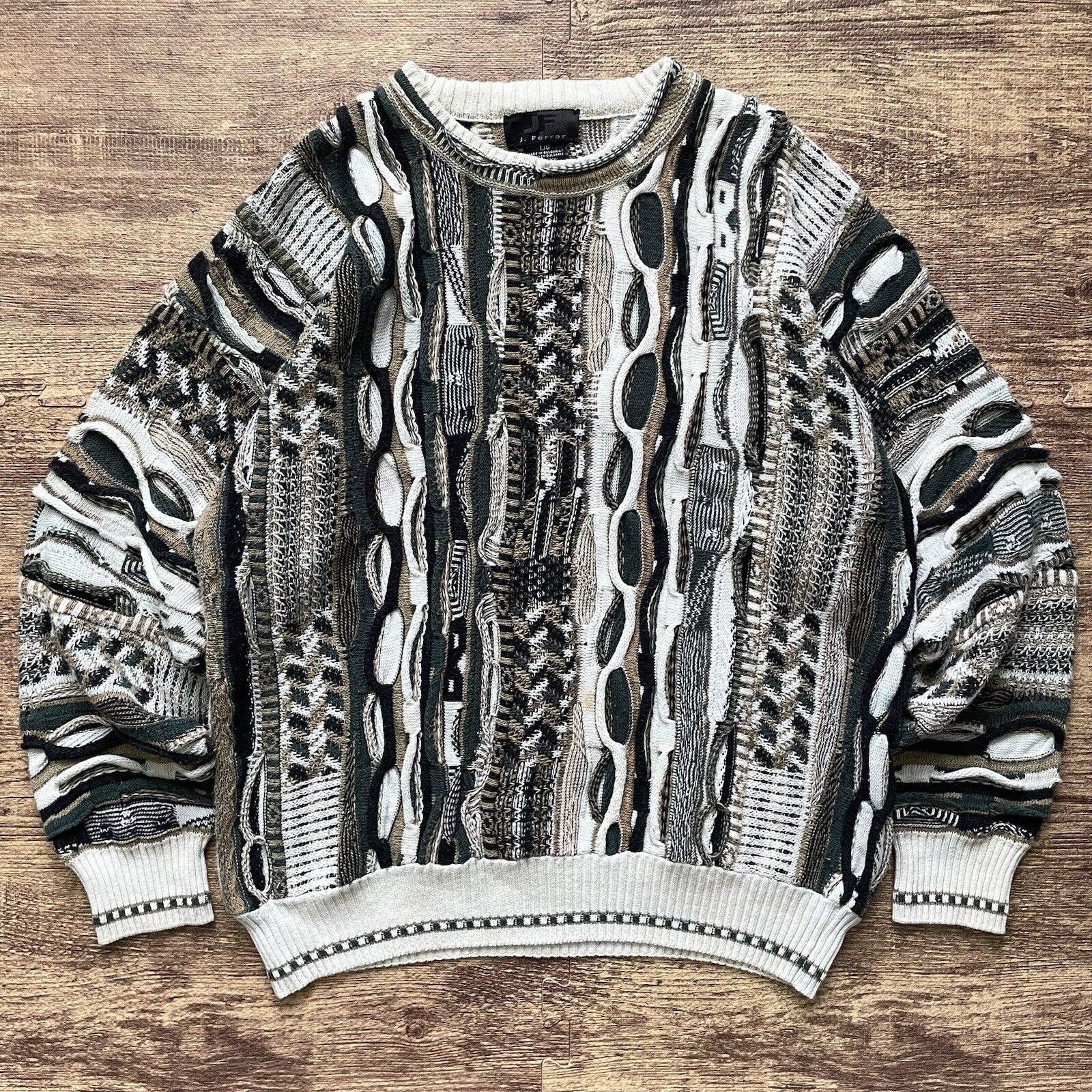 Coogi × Vintage Vintage 1990s J Ferrar Coogi Style 3D Sweater 