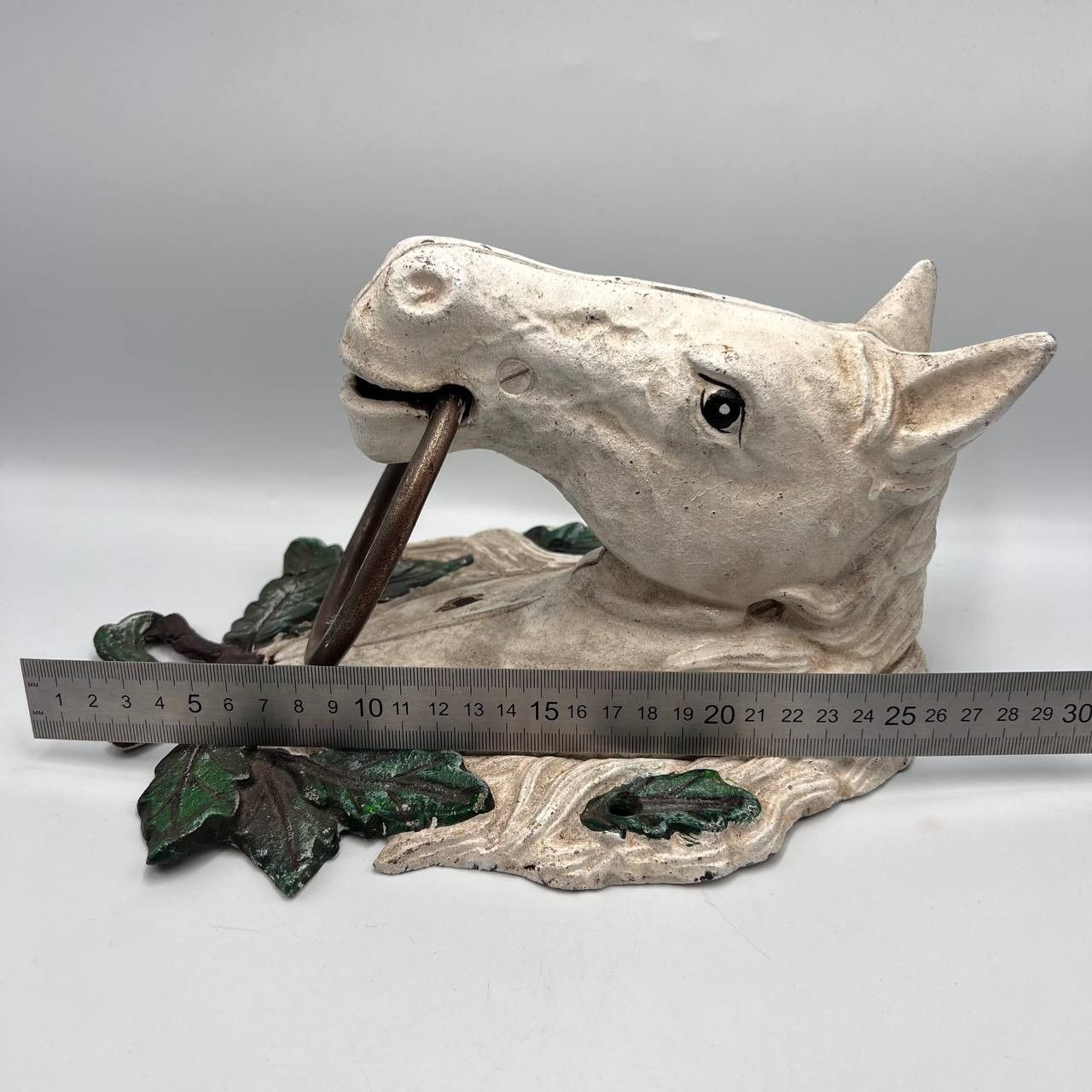 Vintage 1970s Vintage Cast Iron Figure Horse Head Wall Decor 3.5kg Size ONE SIZE - 8 Thumbnail