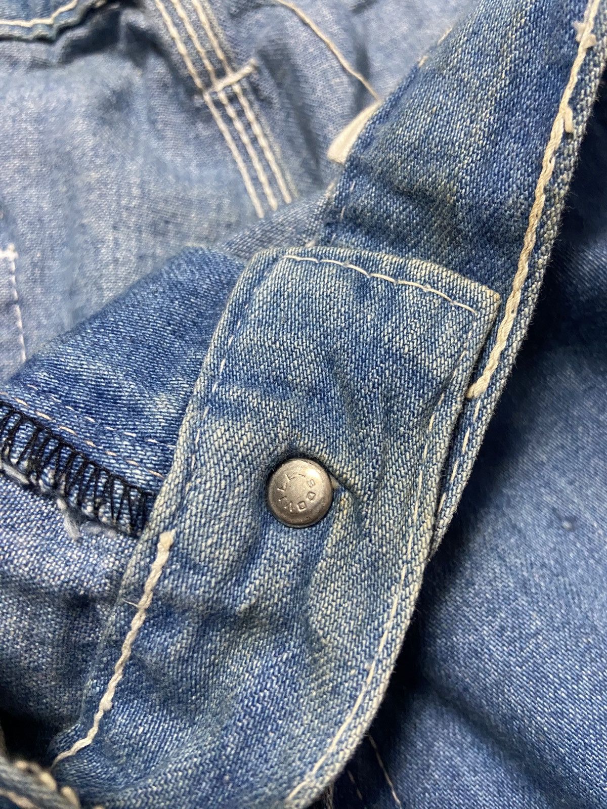 Edwin × Japanese Brand × Vintage Rare Vintage 90s Edwin Carpenter Stonewash Blue Jeans Size US 32 / EU 48 - 9 Thumbnail