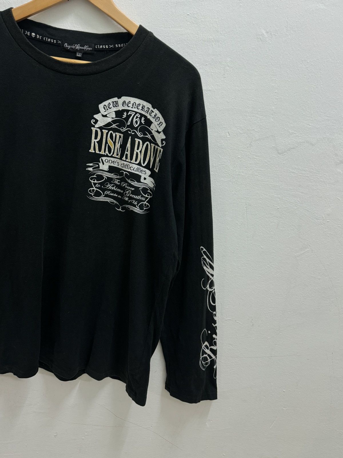 Japanese Brand RISE ABOVE ONE DIFFICULTIES TO ARCHIEVE GREATNESS TEE Size US M / EU 48-50 / 2 - 10 Thumbnail