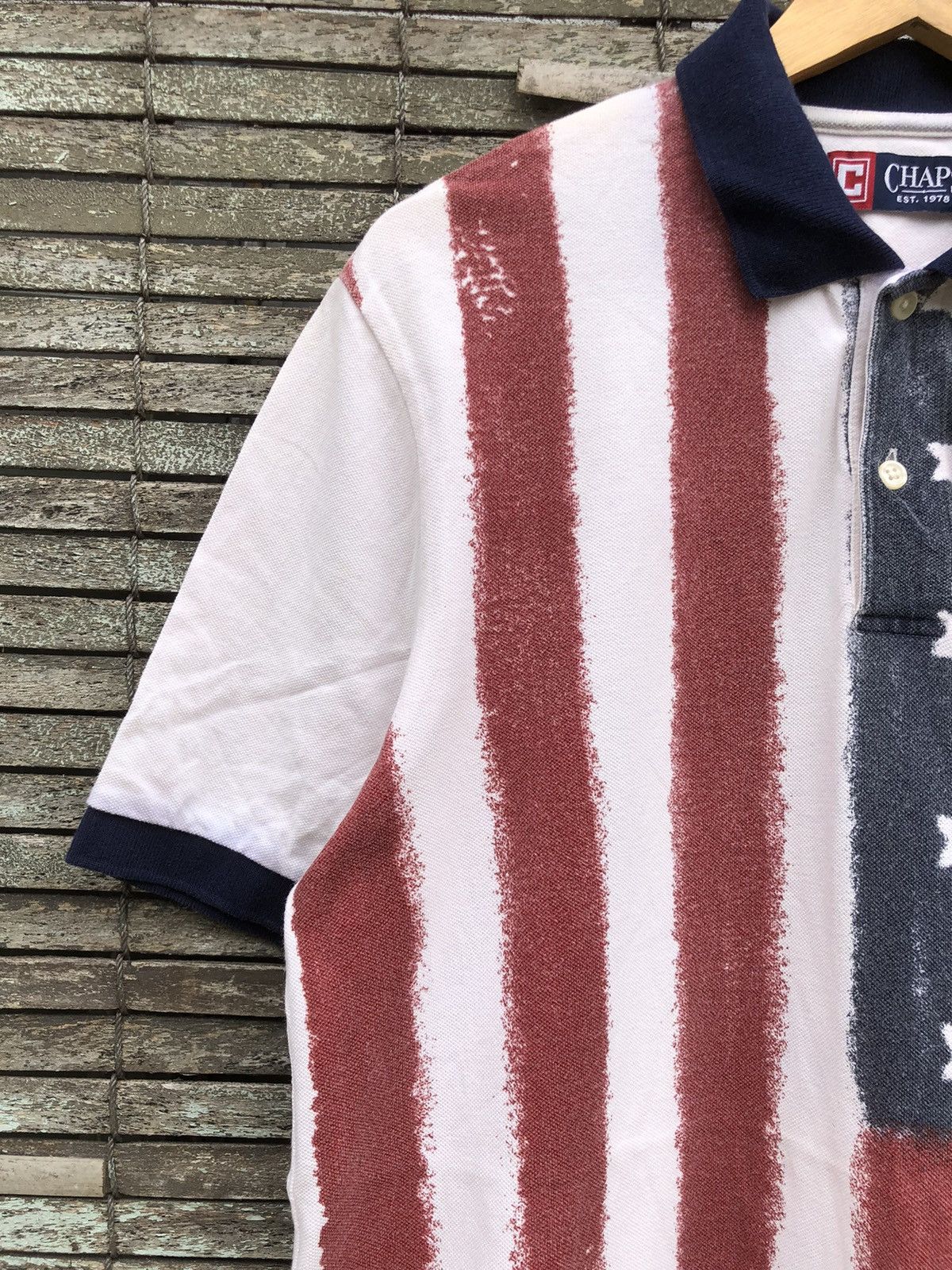 Vintage Vintage Chaps American Flag Polo Shirt Size US L / EU 52-54 / 3 - 6 Thumbnail