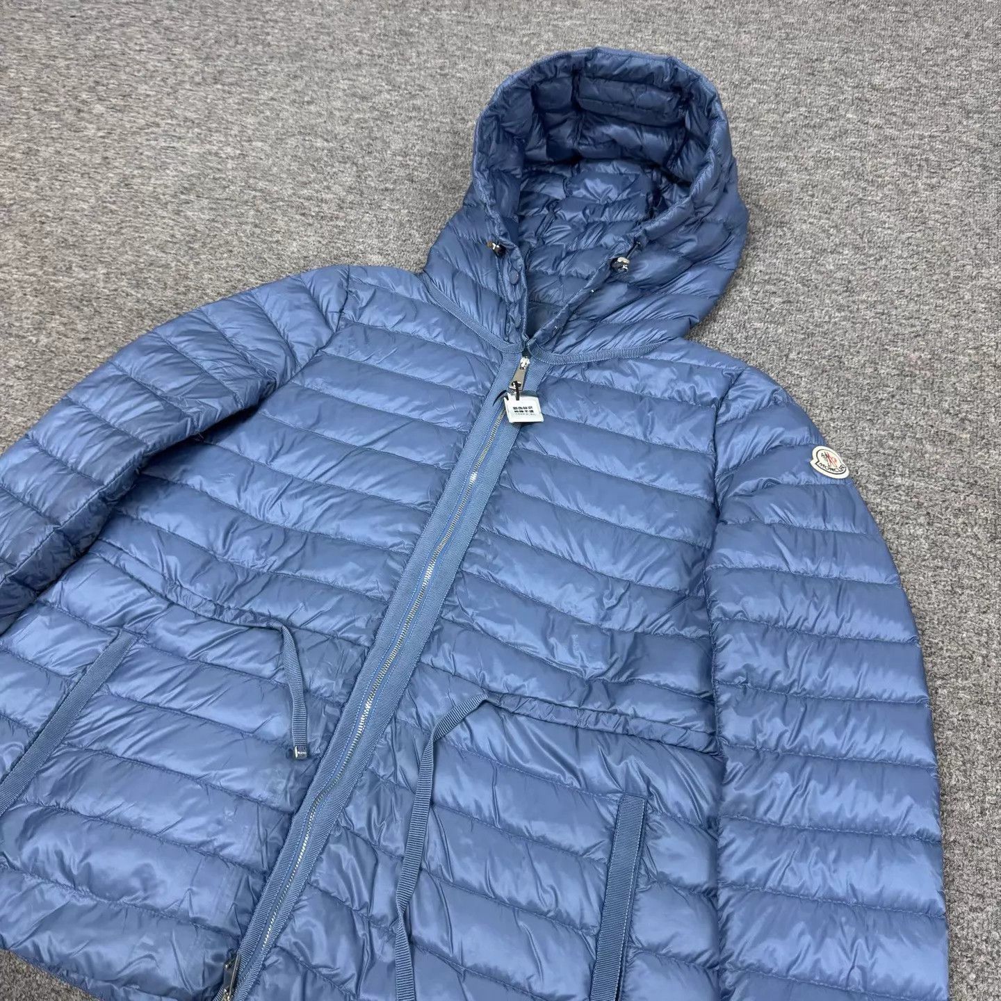 Moncler Moncler Raie Blue Lightweight Hooded Down Jacket Size 2 Size XS / US 0-2 / IT 36-38 - 4 Thumbnail