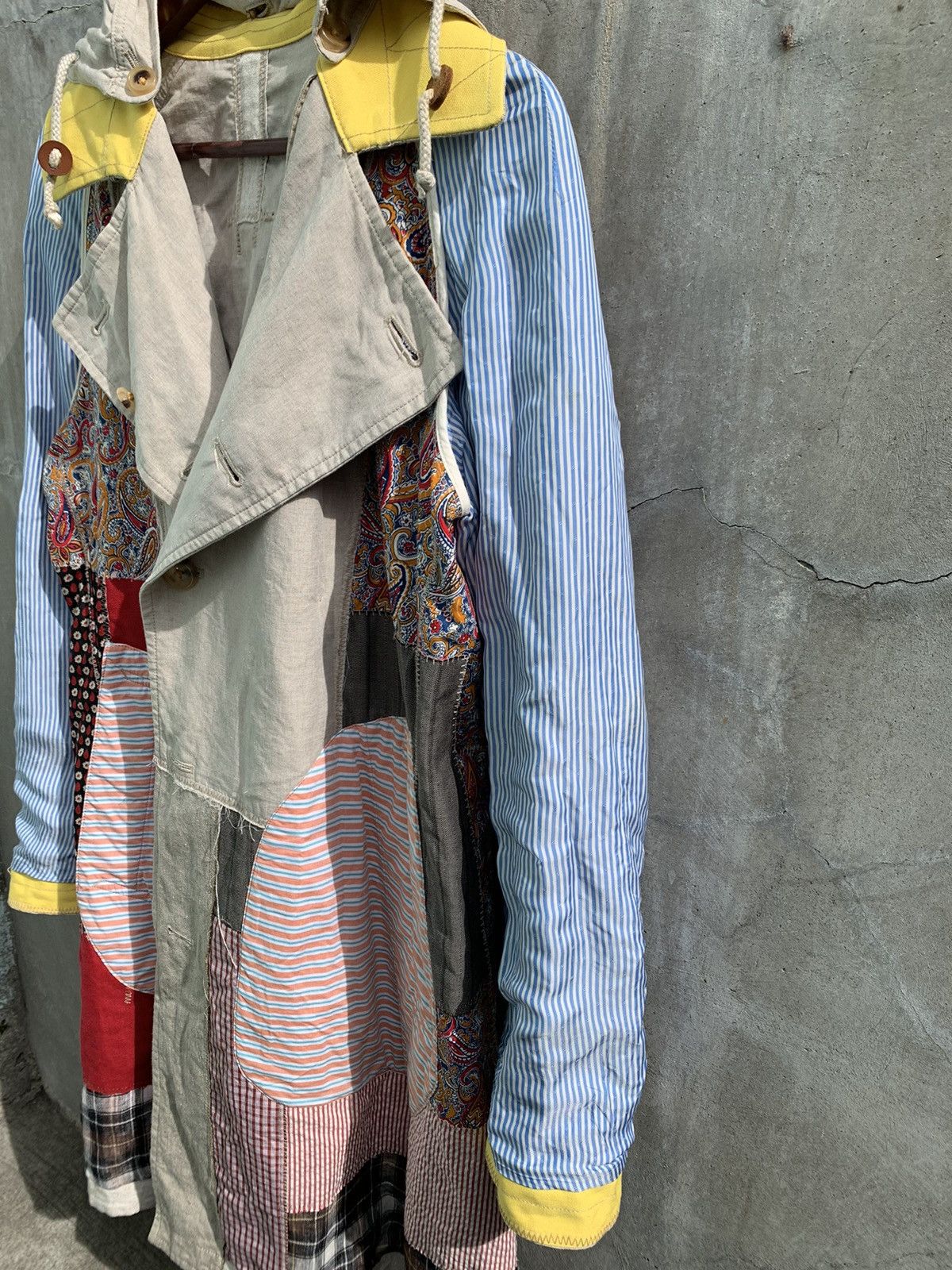 Junya Watanabe SS16 RUNWAY Patchwork Reversible Double Breasted Coat Size US S / EU 44-46 / 1 - 7 Thumbnail