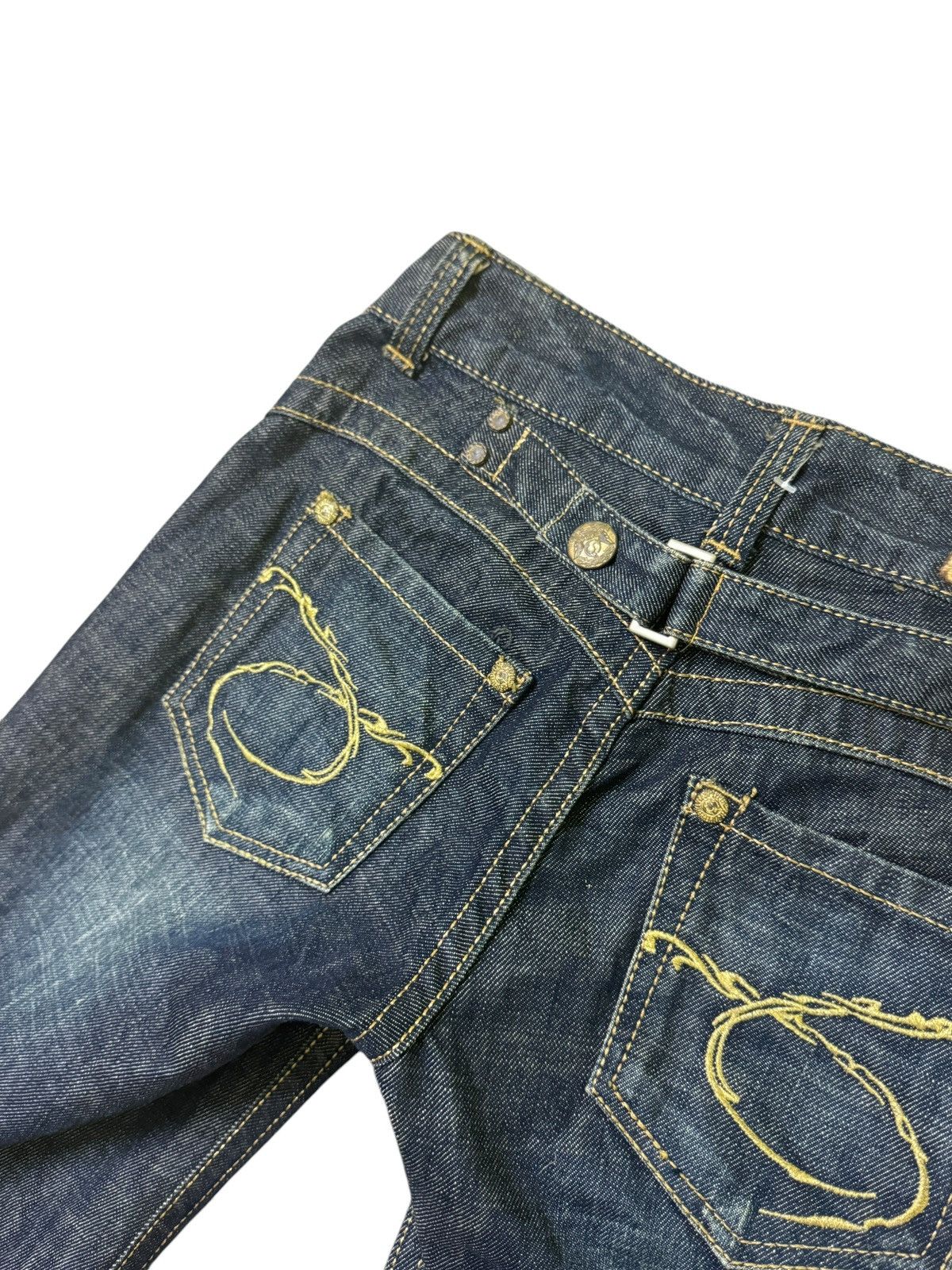 Hysteric Glamour WIDE LEG REDPEPPER BUCKLE BACK STUDDED CLAW MARKS NICE DENIM Size US 29 - 13 Thumbnail