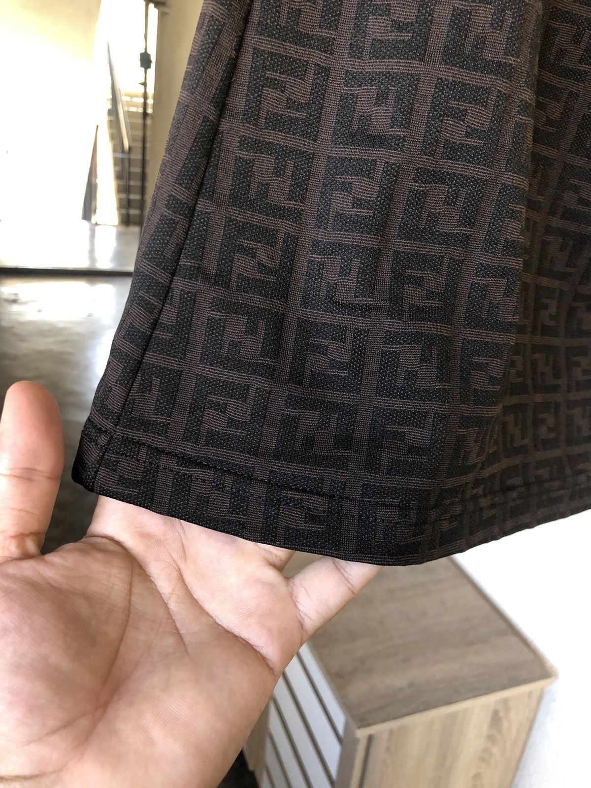 Fendi Vintage Fendi Zucca Monogram Stretchable Mini Skirt Size 30" / US 8 / IT 44 - 5 Thumbnail
