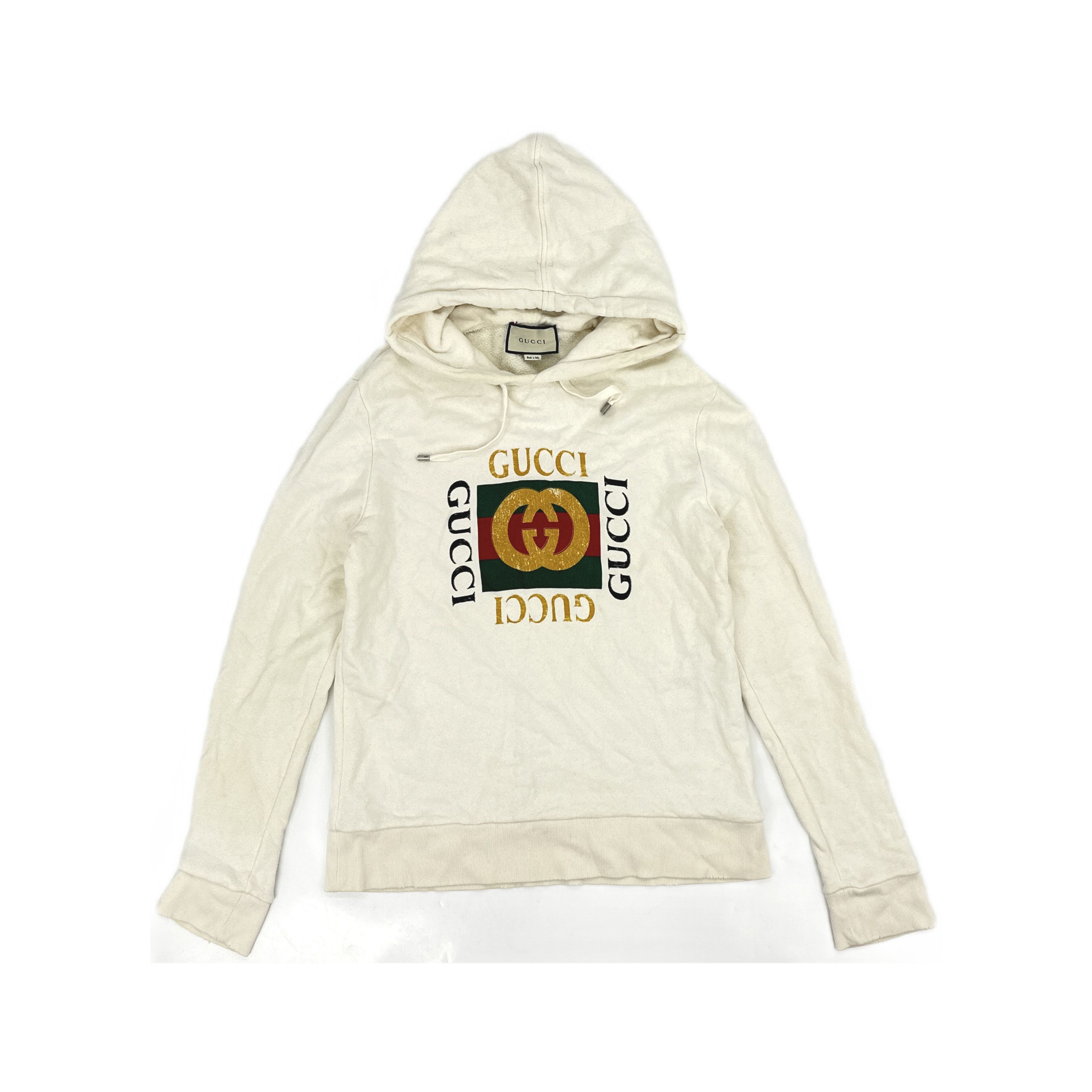 Gucci Gucci Logo Print Hoodie Size L Size US L / EU 52-54 / 3 - 1 Thumbnail