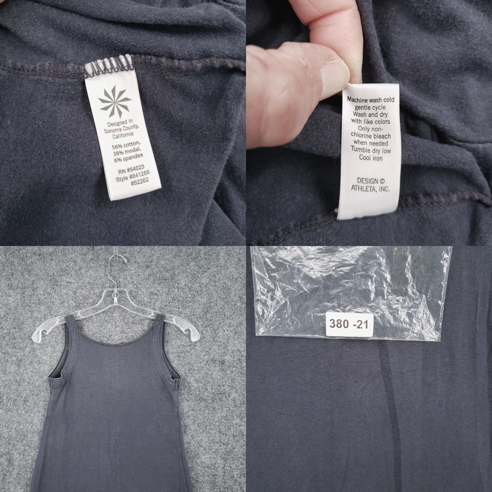 Athleta Athleta Dress Womens XS Gray Sleeveless Tank Mini A Line Stretch Size XS / US 0-2 / IT 36-38 - 8 Thumbnail