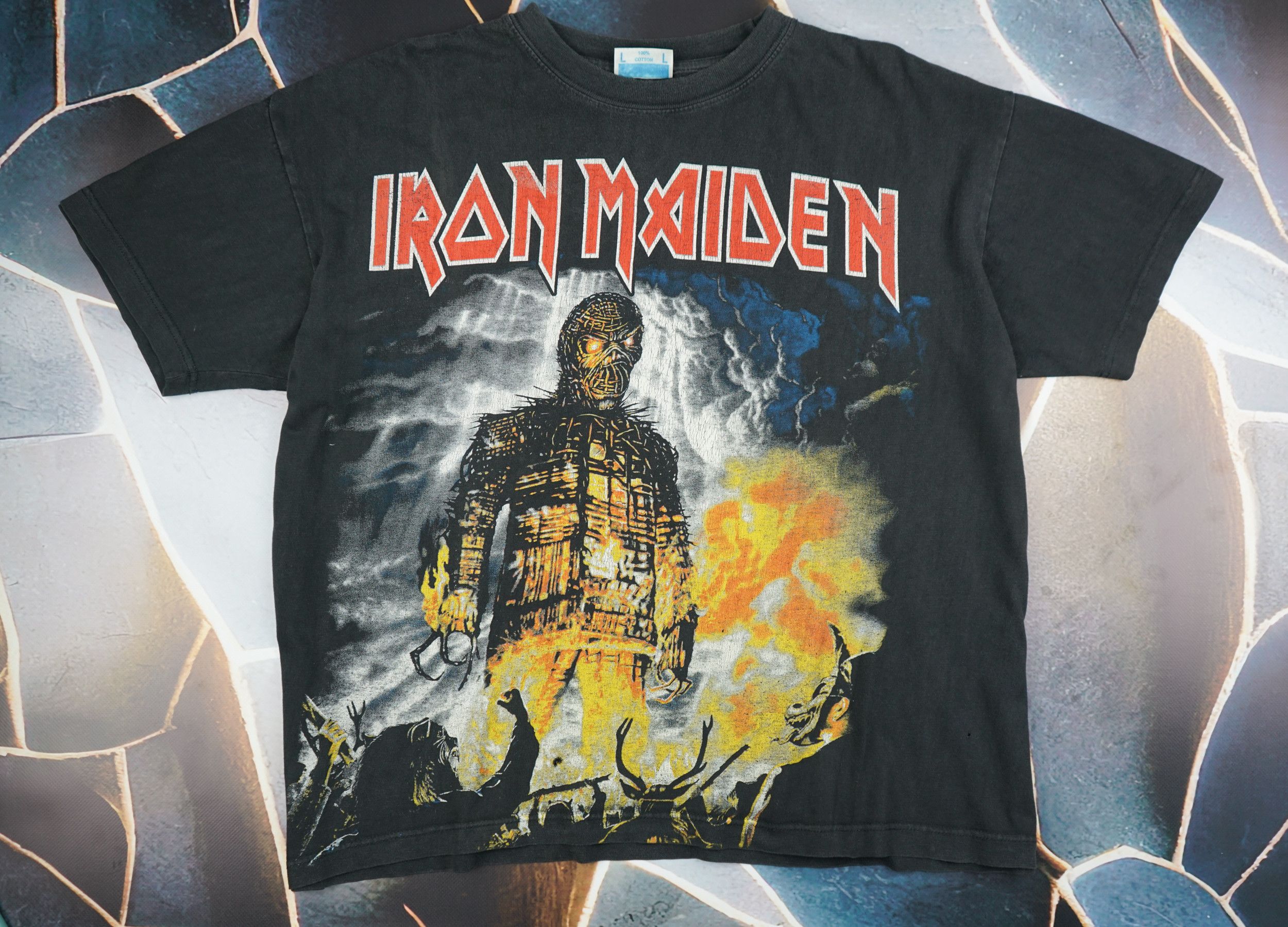 Band Tees × Vintage Vintage 2000 Iron Maiden The Wicker Man T-Shirt Size US L / EU 52-54 / 3 - 1 Thumbnail