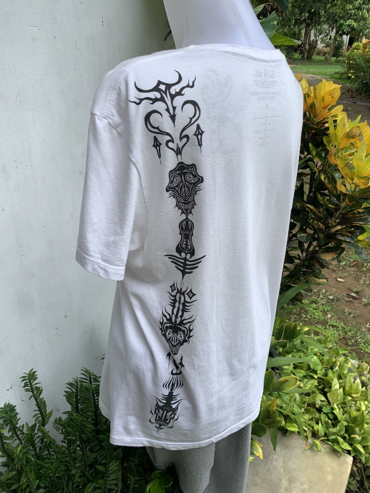 Other SPB SS White Tribal Skull Graphic Wide Neck Top Size S / US 4 / IT 40 - 3 Thumbnail