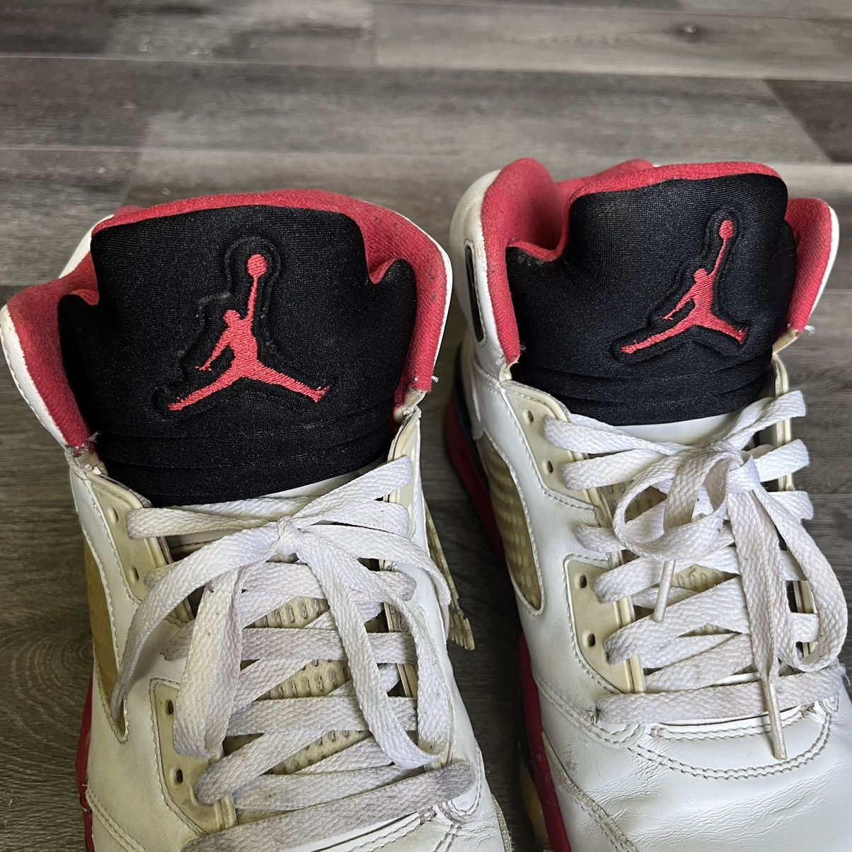Jordan Brand Vintage Air Jordan 5 Retro Fire Red High Shoes 2013 Size US 11.5 / EU 44-45 - 6 Thumbnail
