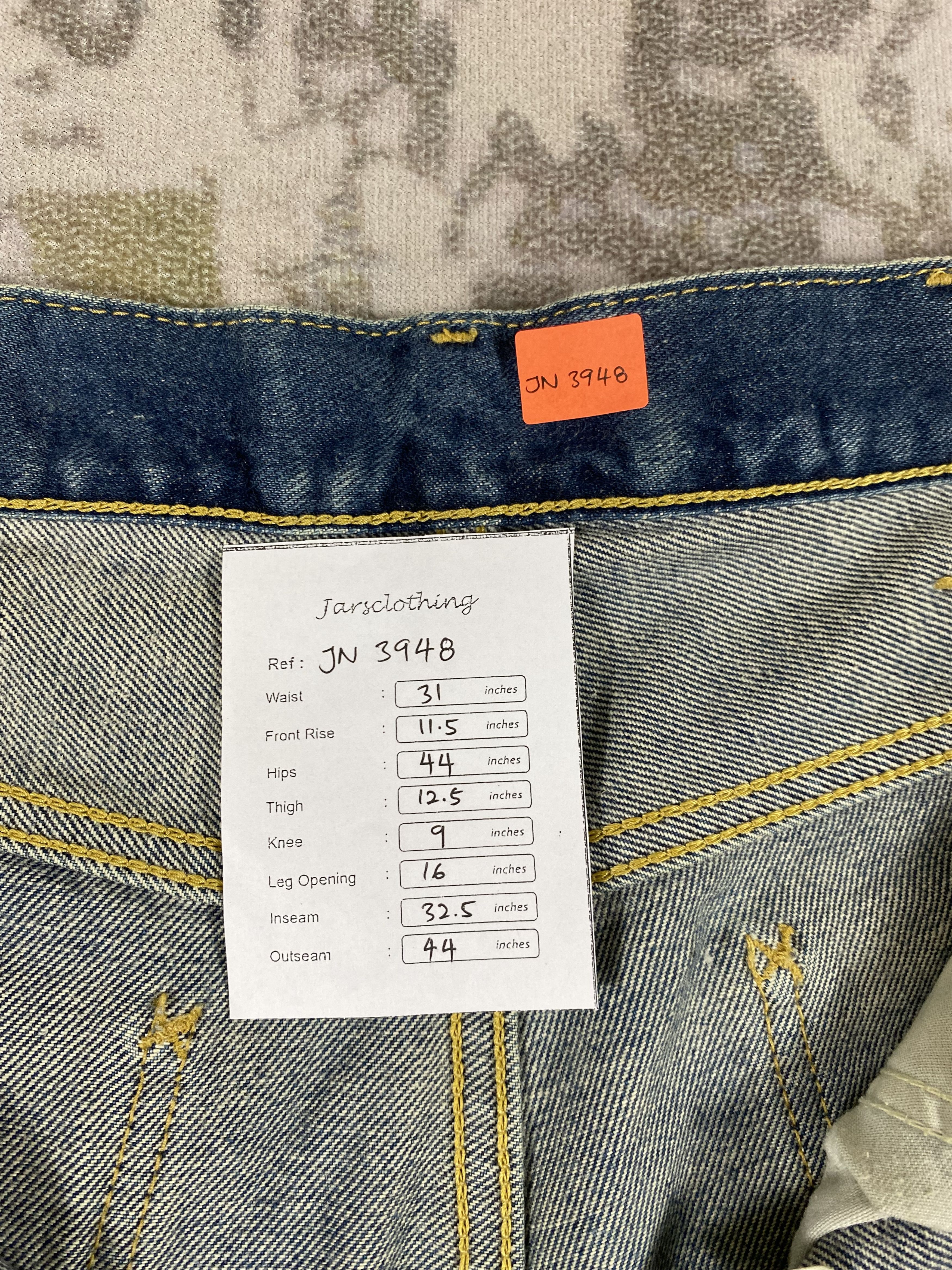 Vintage 31x32.5 Vintage 80s Lee Distressed Selvedge Redline-JN3948 Size US 31 - 8 Thumbnail