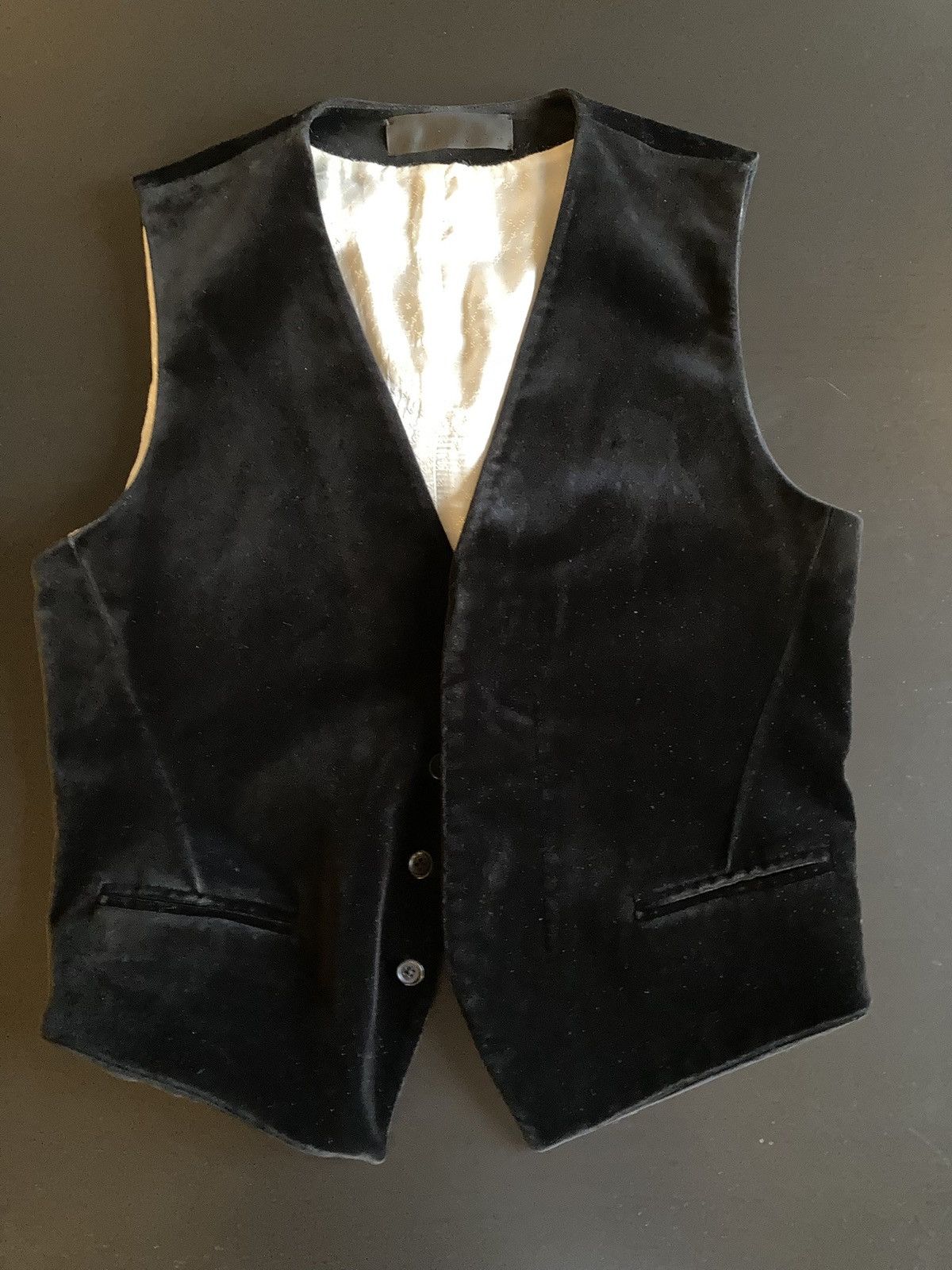 Haider Ackermann FW14 Black Velvet Vest M Size 38R - 1 Thumbnail