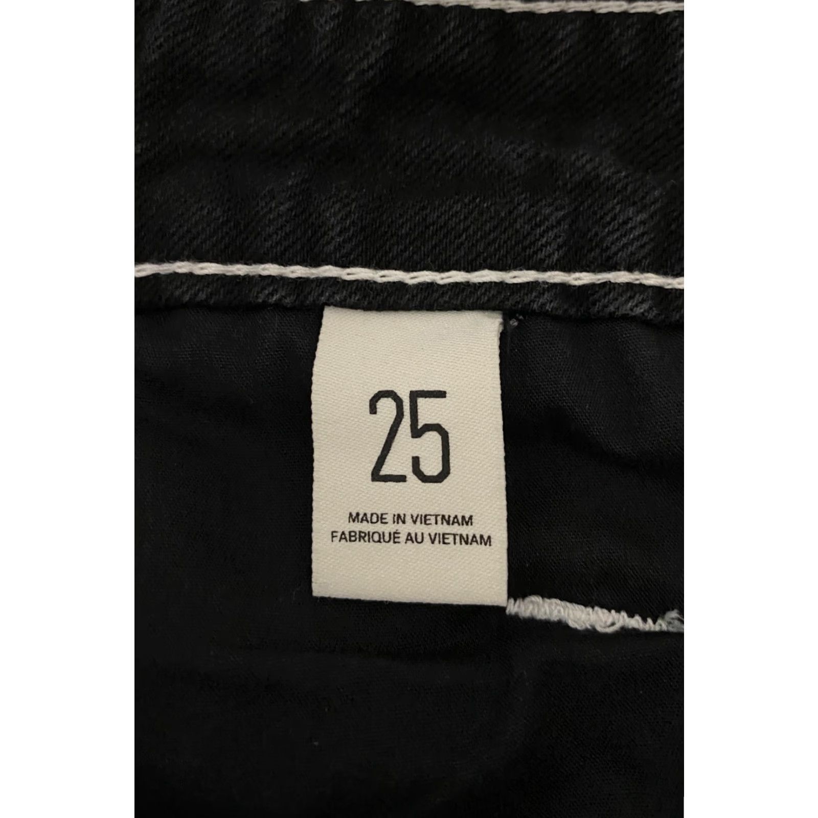 Bdg BDG Moto Jeans Womens Size 25 Black Denim Ankle Zip Pockets White Stitching Jeans Womens Regular 25 Black Moto GDG? Size 42" / US 20 - 5 Thumbnail