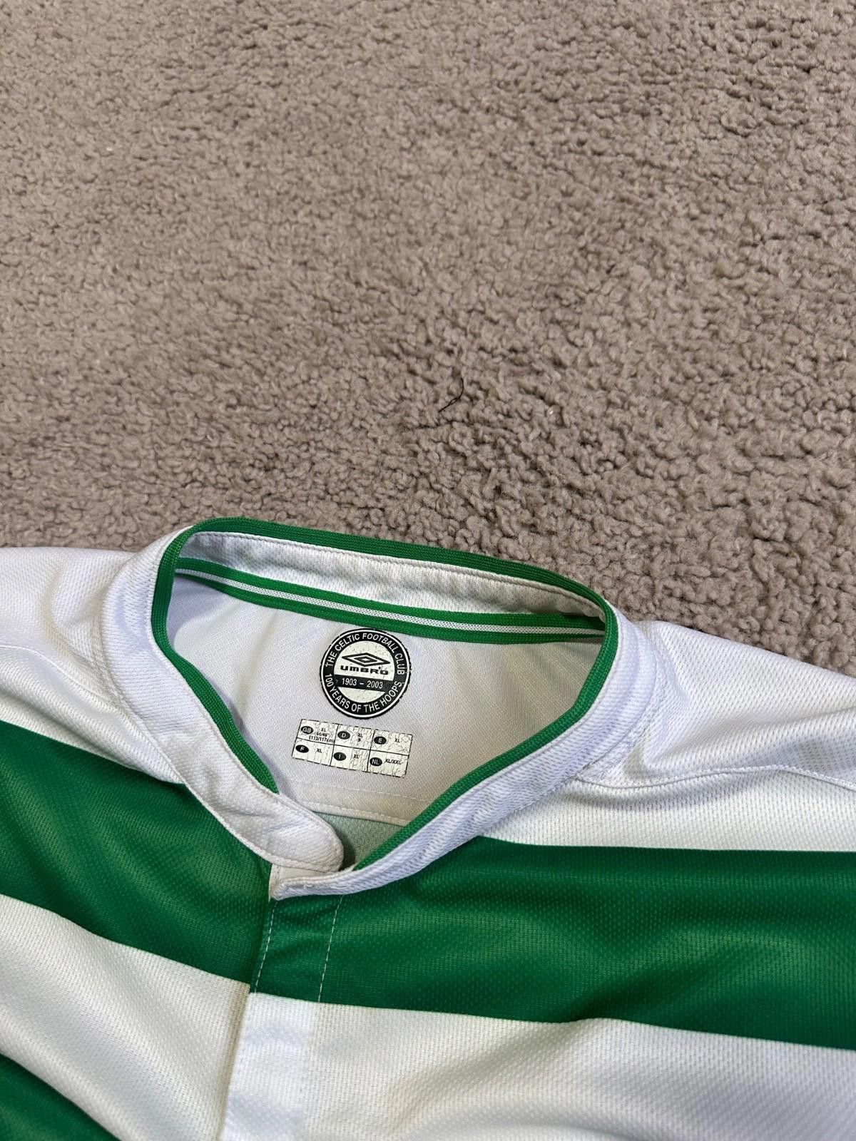 Umbro VINTAGE UMBRO CELTIC FC 2003/2004 HOME FOOTBALL SHIRT JERSEY Size US XL / EU 56 / 4 - 5 Thumbnail