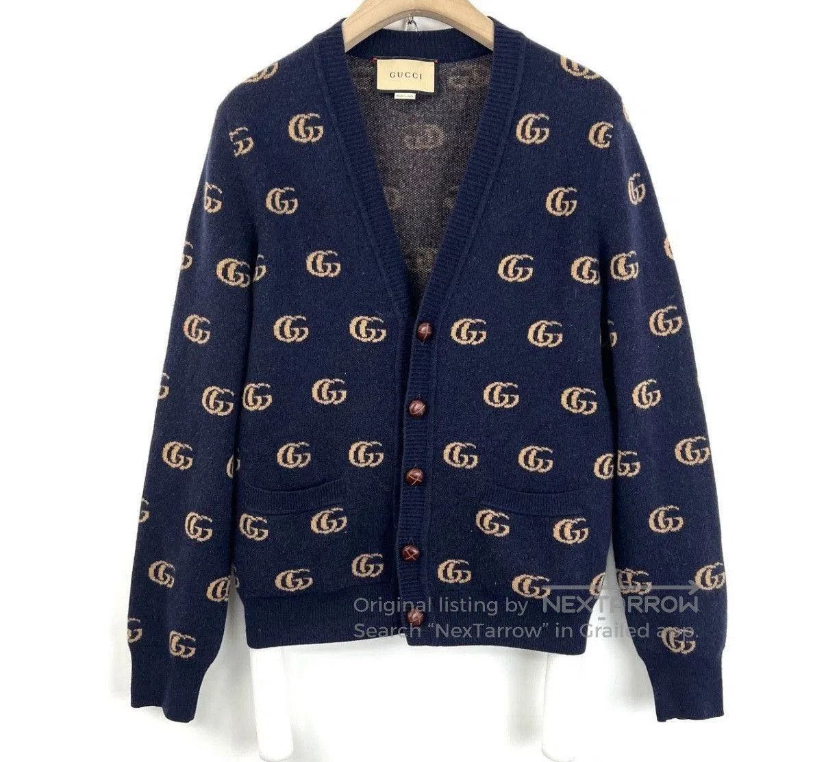 Gucci Blue Patterned Button-Up Cardigan Size S. Size US S / EU 44-46 / 1 - 1 Thumbnail