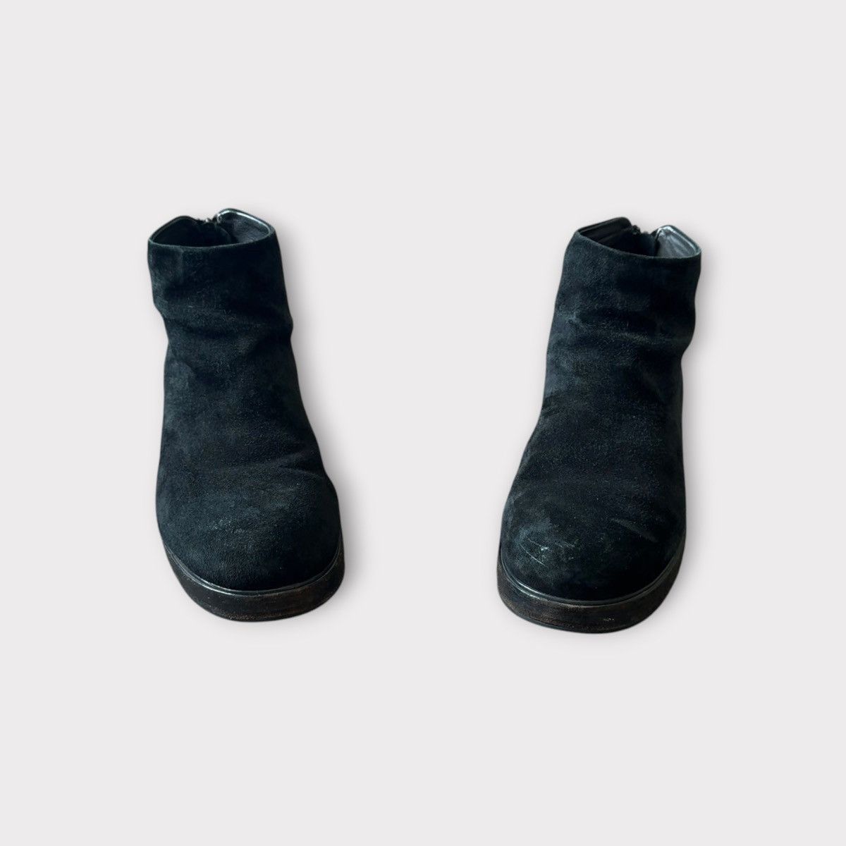 Marsell Marsèll Black Suede Leather Ankle Boot Back Zip Size US 10 / EU 43 - 3 Thumbnail