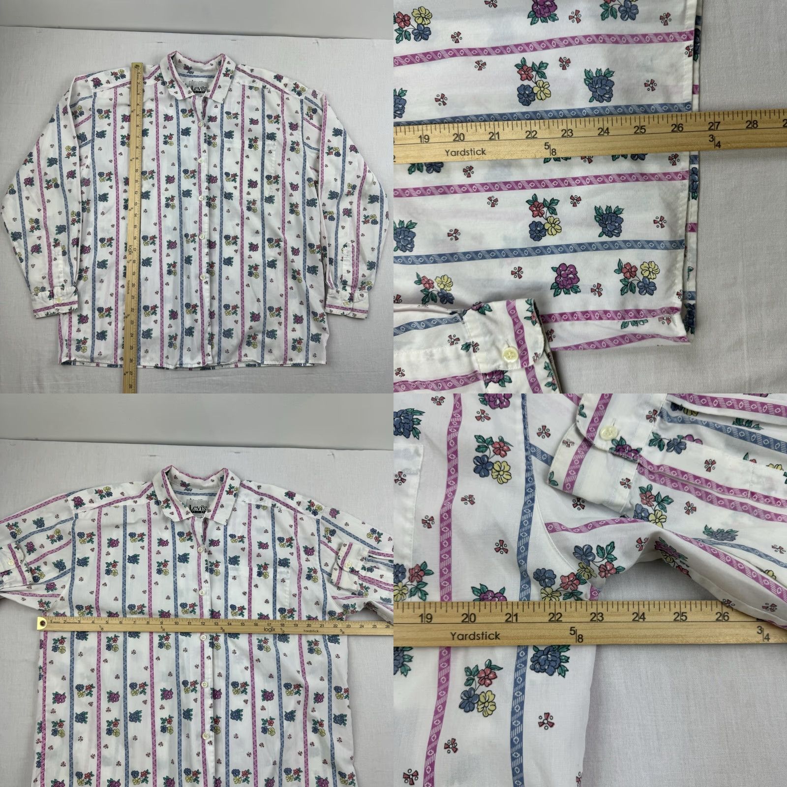 Levi's Vintage Levis Travelers Button Up Shirt Large Floral Flowers Cute Fun 90s Womens Size L / US 10 / IT 46 - 8 Thumbnail