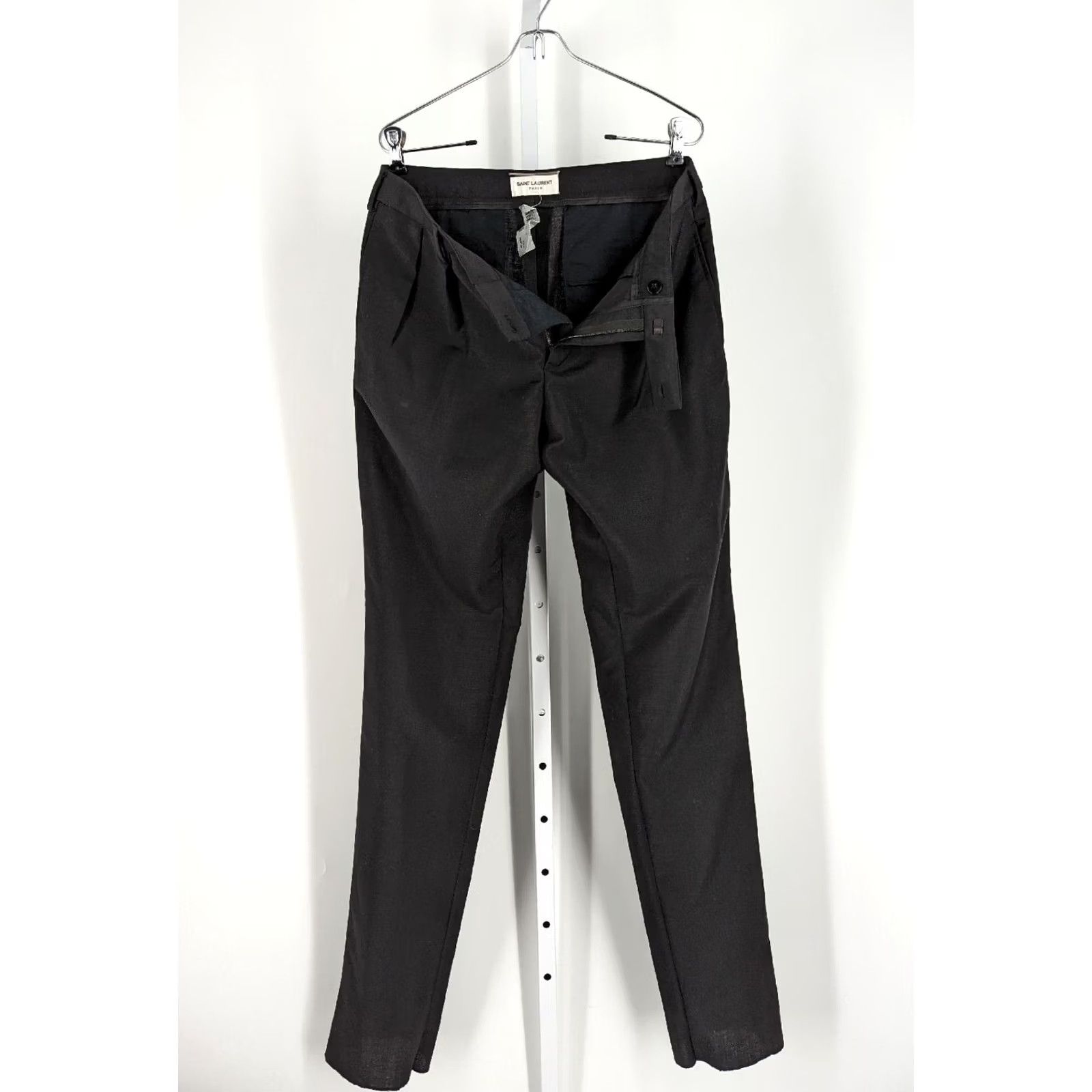 Yves Saint Laurent Saint Laurent Pants Men 33 in 36 in Inseam 33" Black Dress Pants FW 2017 Hedi Slimane 46 Regular Leather? Size US 30 / EU 46 - 2 Thumbnail