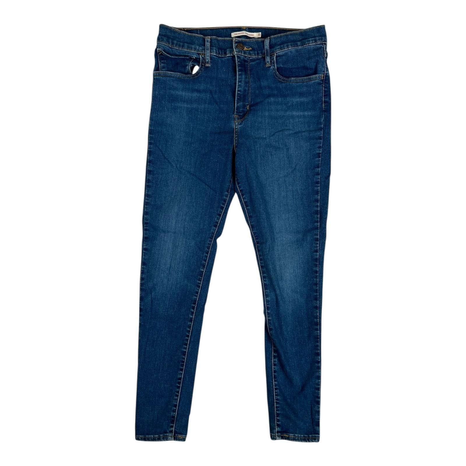 Levi's Levi's 720 High Rise Super Skinny Jeans Womens 30 Blue Stret Size 30" / US 8 / IT 44 - 1 Thumbnail