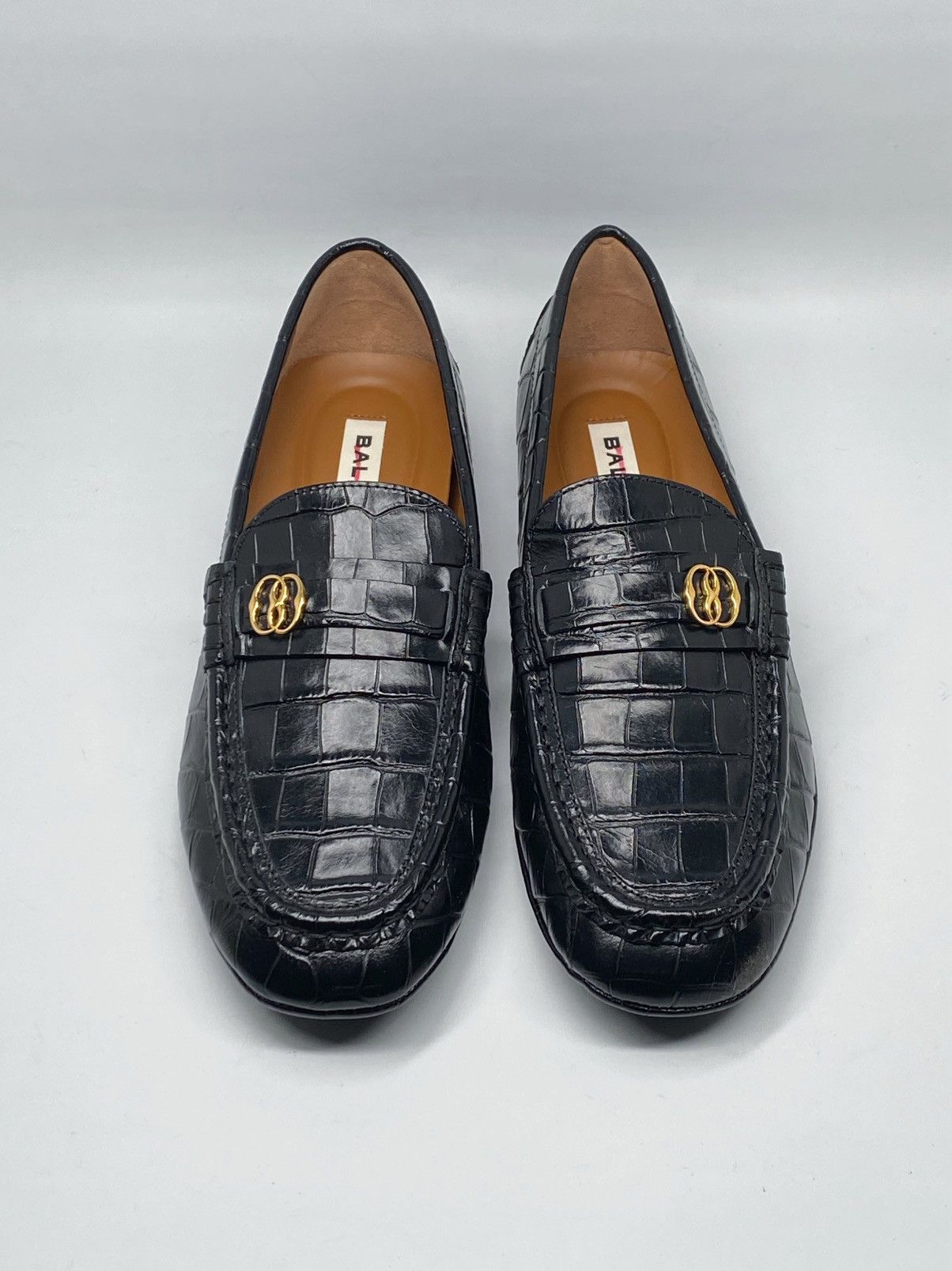 Bally Bally Keeper Croc-Embossed Leather Driving Loafers size 8.5 Size US 8.5 / EU 41-42 - 3 Thumbnail
