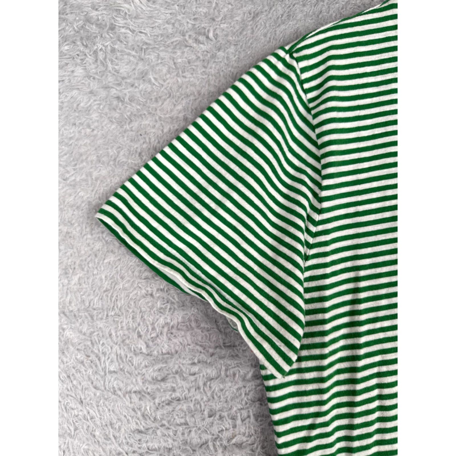 Polo Ralph Lauren Lauren Ralph Lauren Shirt Green Stripe Juniors Extra Large 100% Cotton Crew Neck Size XL / US 12-14 / IT 48-50 - 3 Thumbnail