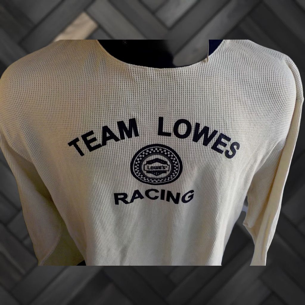 Chase Authentics CHASE AUTHENTICS LS Thermal T Shirt Team Lowes Racing XL Ivory/Navy - New With Tag Size US XL / EU 56 / 4 - 1 Thumbnail