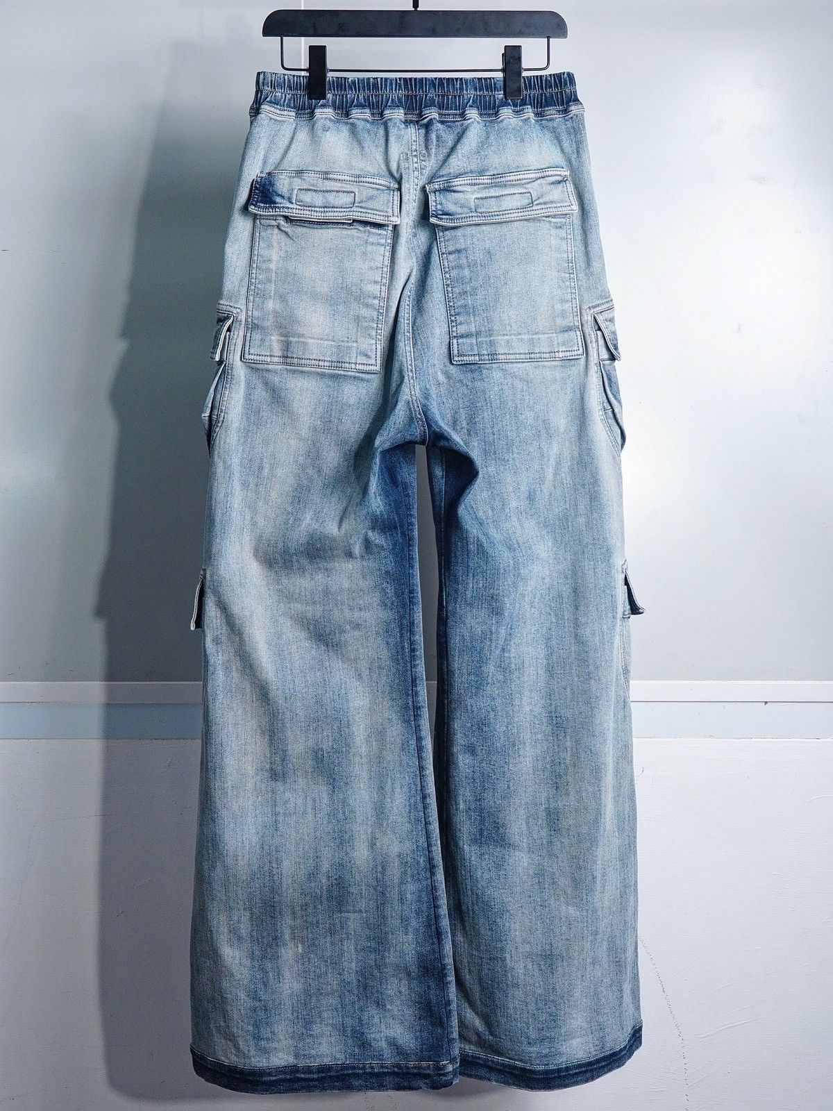Rick Owens Drkshdw (NEW) FW24 Sky Double Cargo Jumbo Bela Denim Size US 33 - 2 Thumbnail