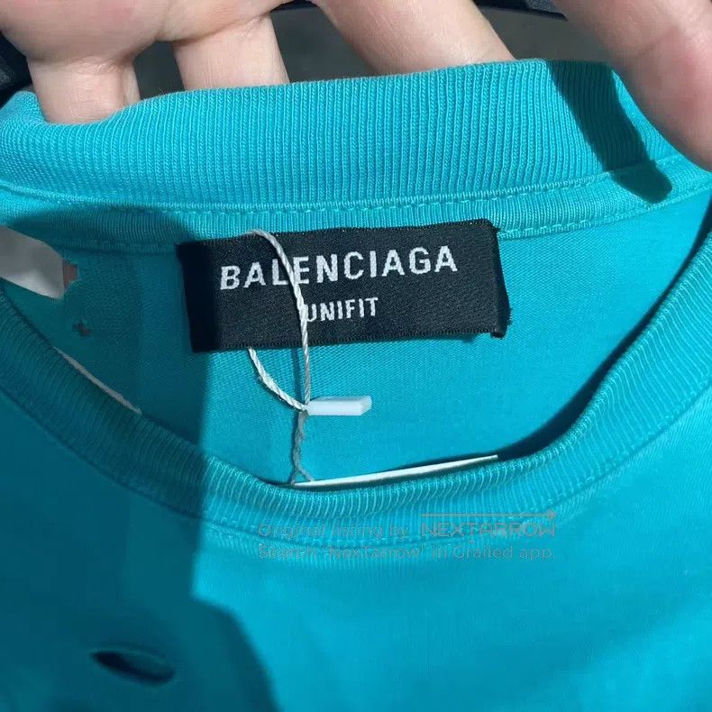 Balenciaga Balenciaga Lake green hole logo short-sleeve Size US XS / EU 42 / 0 - 3 Thumbnail