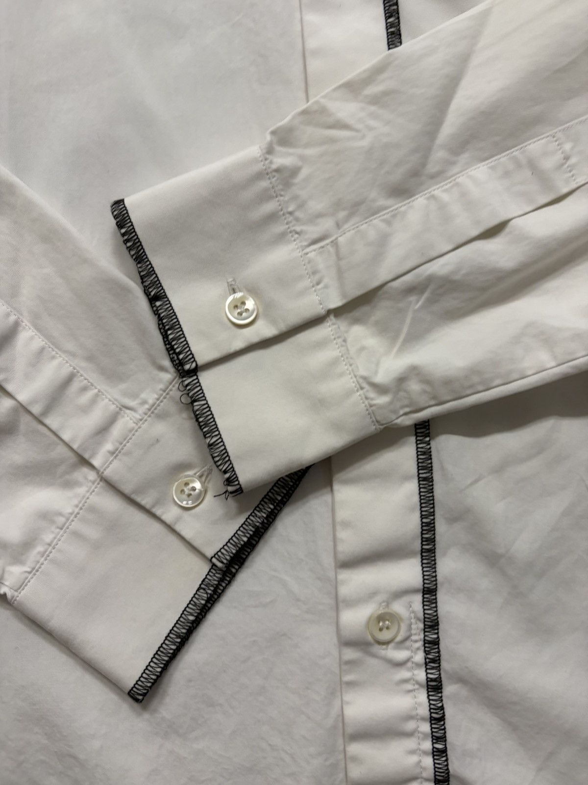 Maison Margiela Margiela - Oxford Outside Stitch White Shirt Size US L / EU 52-54 / 3 - 4 Thumbnail