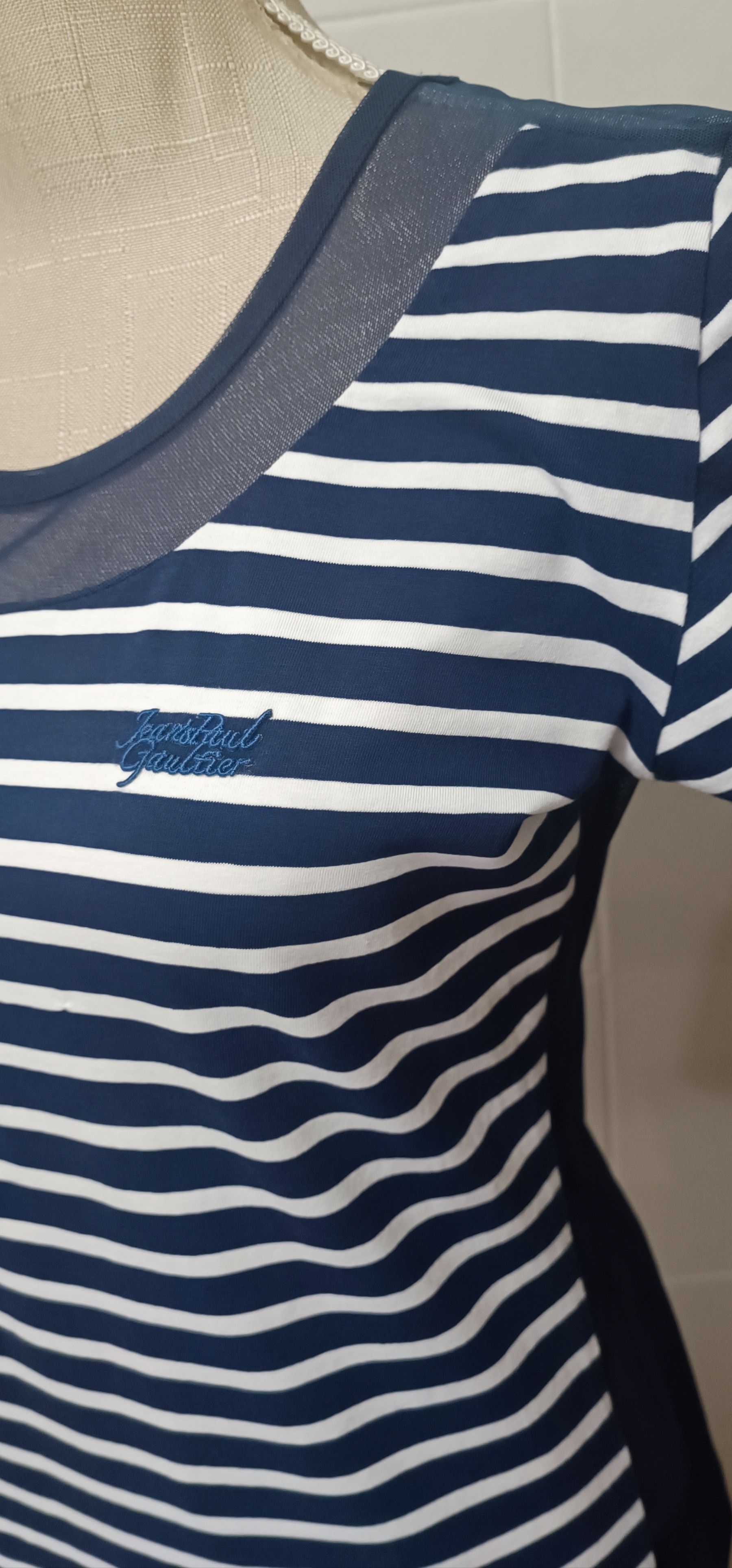 Jean Paul Gaultier Stripes Bi-material T-shirt Size M / US 6-8 / IT 42-44 - 5 Thumbnail