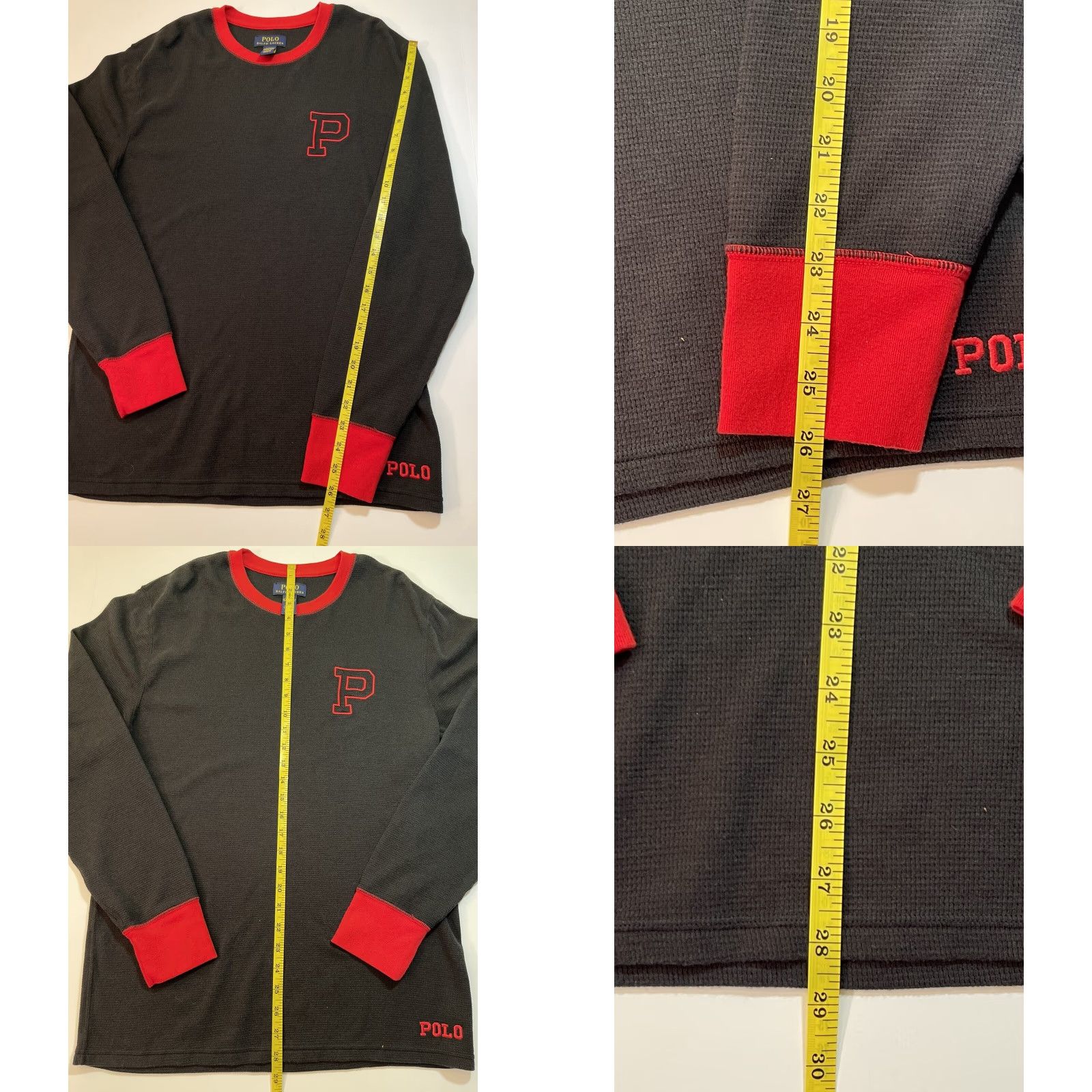 Polo Ralph Lauren Polo Ralph Lauren Men's Long Sleeve Thermal Sleep Shirt, Size L, Black, Classic Sleepwear Size US L / EU 52-54 / 3 - 8 Thumbnail