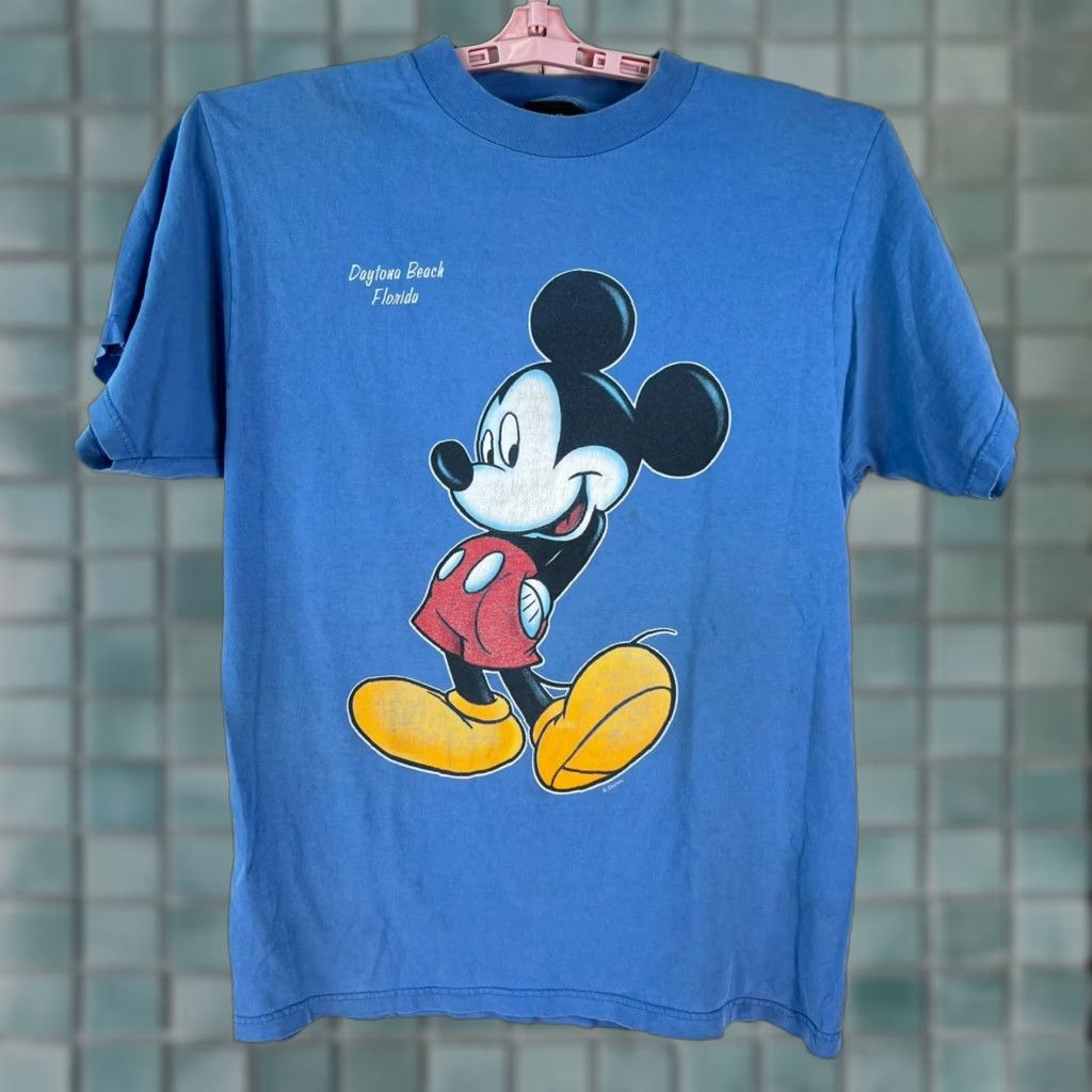 Disney Mickey Mouse Unlimited Shirt Adult M Blue Daytona Beach Mens Shirt Size US M / EU 48-50 / 2 - 1 Thumbnail