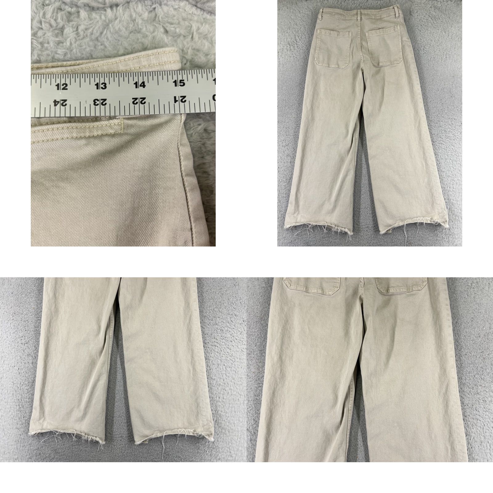 Vintage VINTAGE Buckle Bke Denim Jeans Waist 29 Inseam 26 Beige Wide-Leg High Rise 29x26 Womens Jeans Shirt? Size 32" / US 10 / IT 46 - 9 Thumbnail