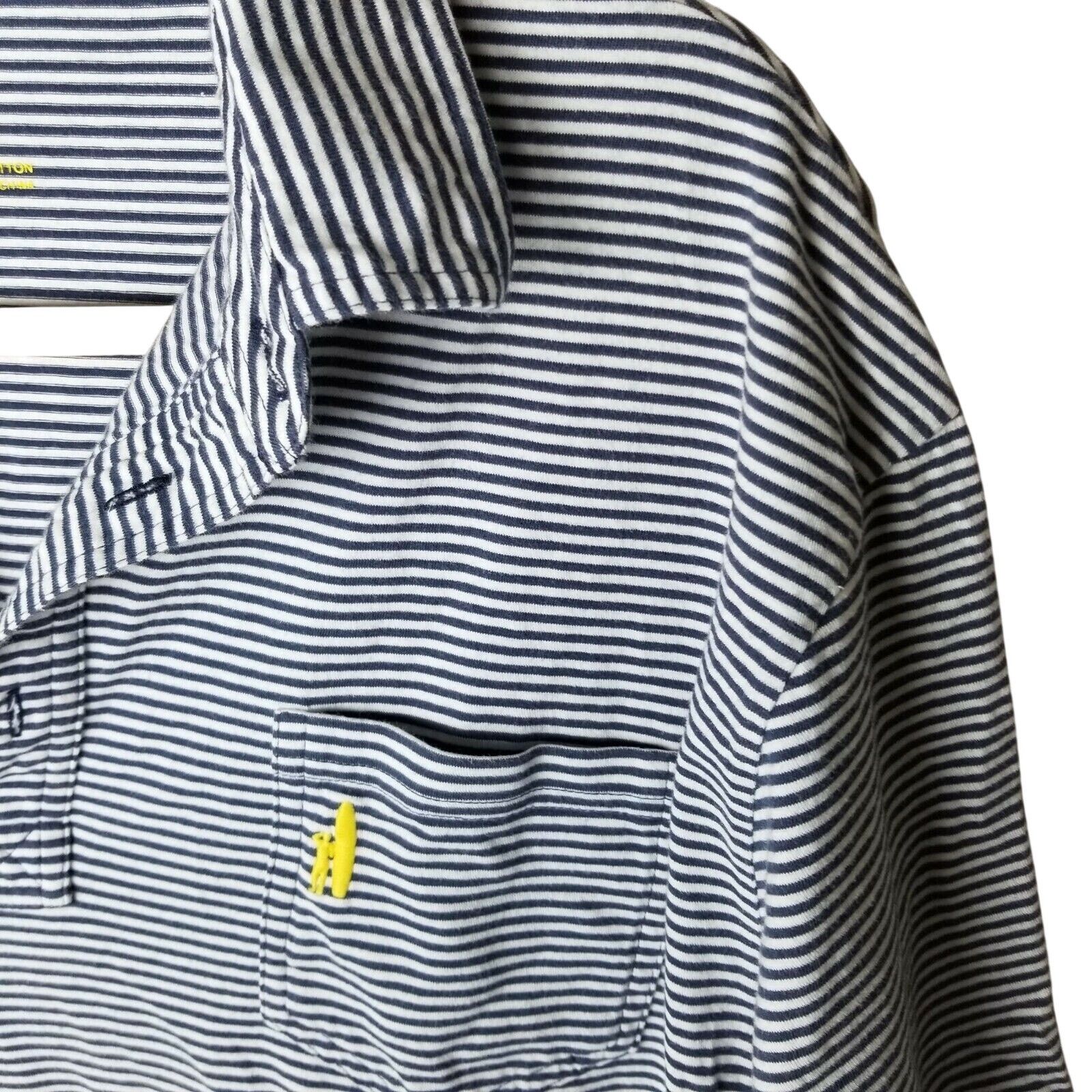 johnnie-O Johnnie-O Mens Striped Polo Shirt Size M Cotton Stretch Prep Size US M / EU 48-50 / 2 - 2 Thumbnail