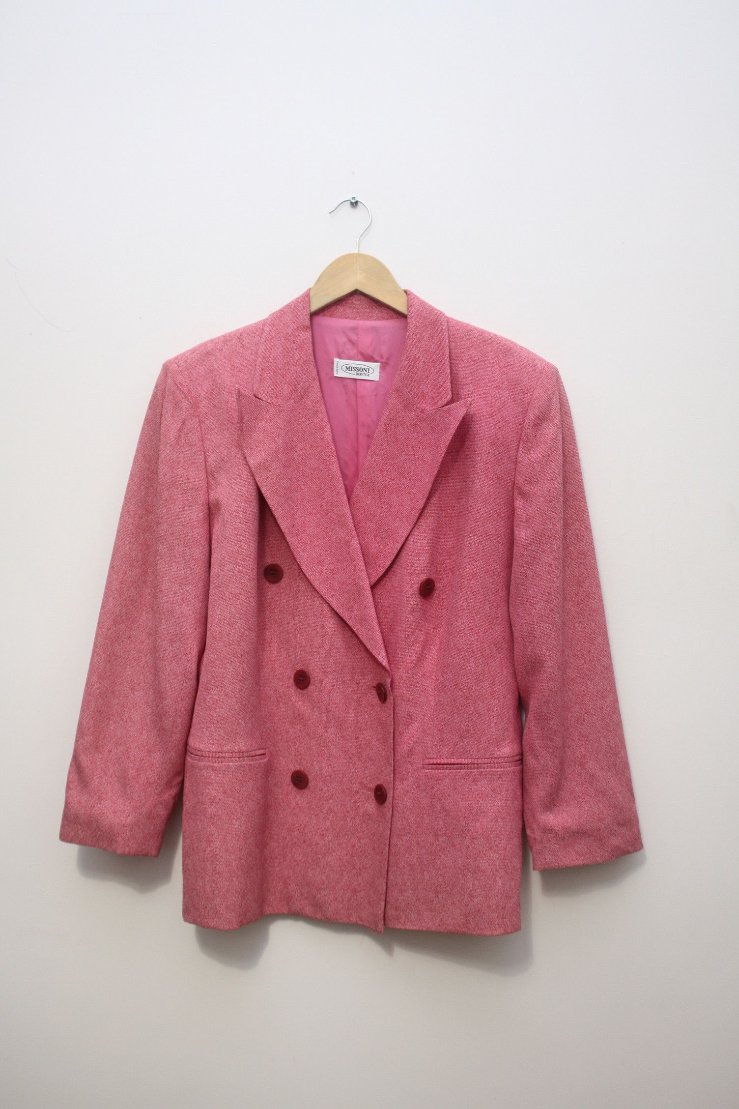 Missoni Missoni Donna Pink Casual Blazer Women's 14 Made In Italy Size XL / US 12-14 / IT 48-50 - 2 Thumbnail
