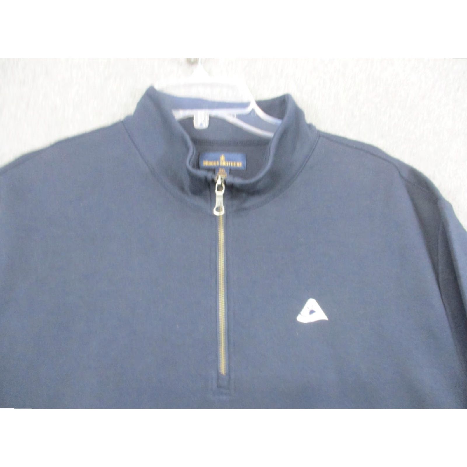 Brooks Brothers Brooks Brothers Sweatshirt Pullover Mens 2XL Navy 1/4 Zip Mock Neck Logo Embroidered Pattern Solid Size US XXL / EU 58 / 5 - 4 Thumbnail