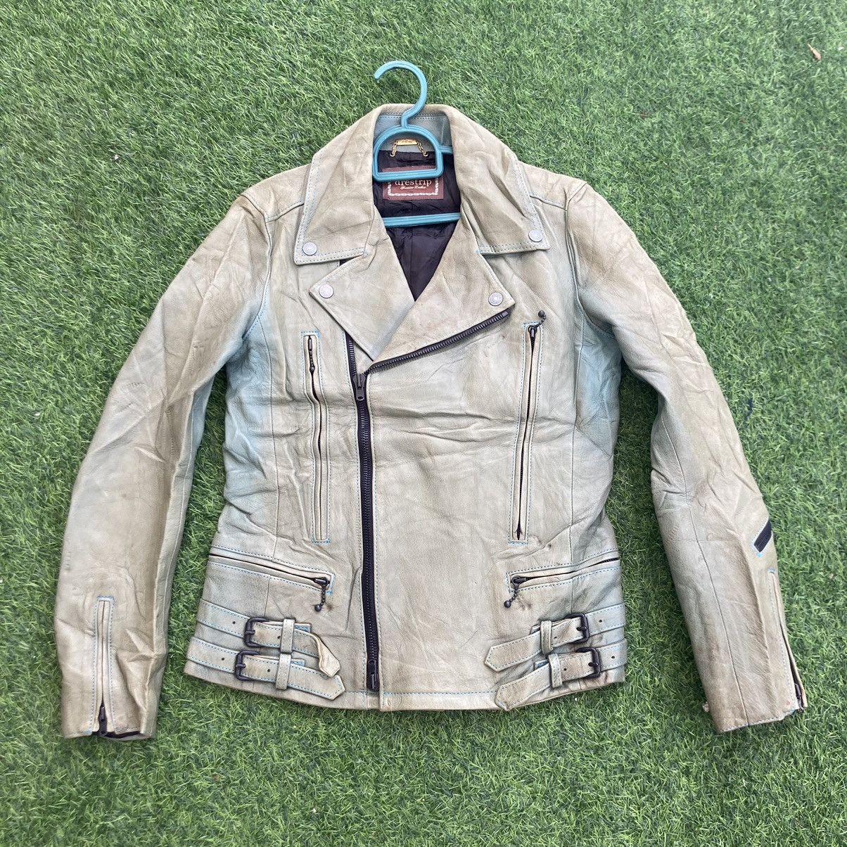 Genuine Leather × Japanese Brand DRESTRIP DEER SKIN BIKER JACKET Size US S / EU 44-46 / 1 - 1 Thumbnail