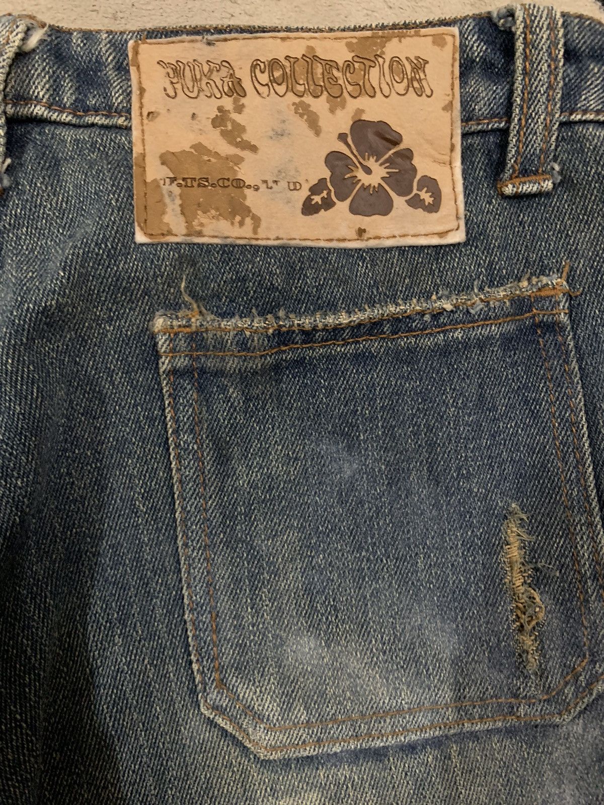 Le Grande Bleu (L.G.B.) Vintage Japanese Brand Mud Wash Flare Bell Bottom Jeans Size 27" / US 4 / IT 40 - 12 Thumbnail