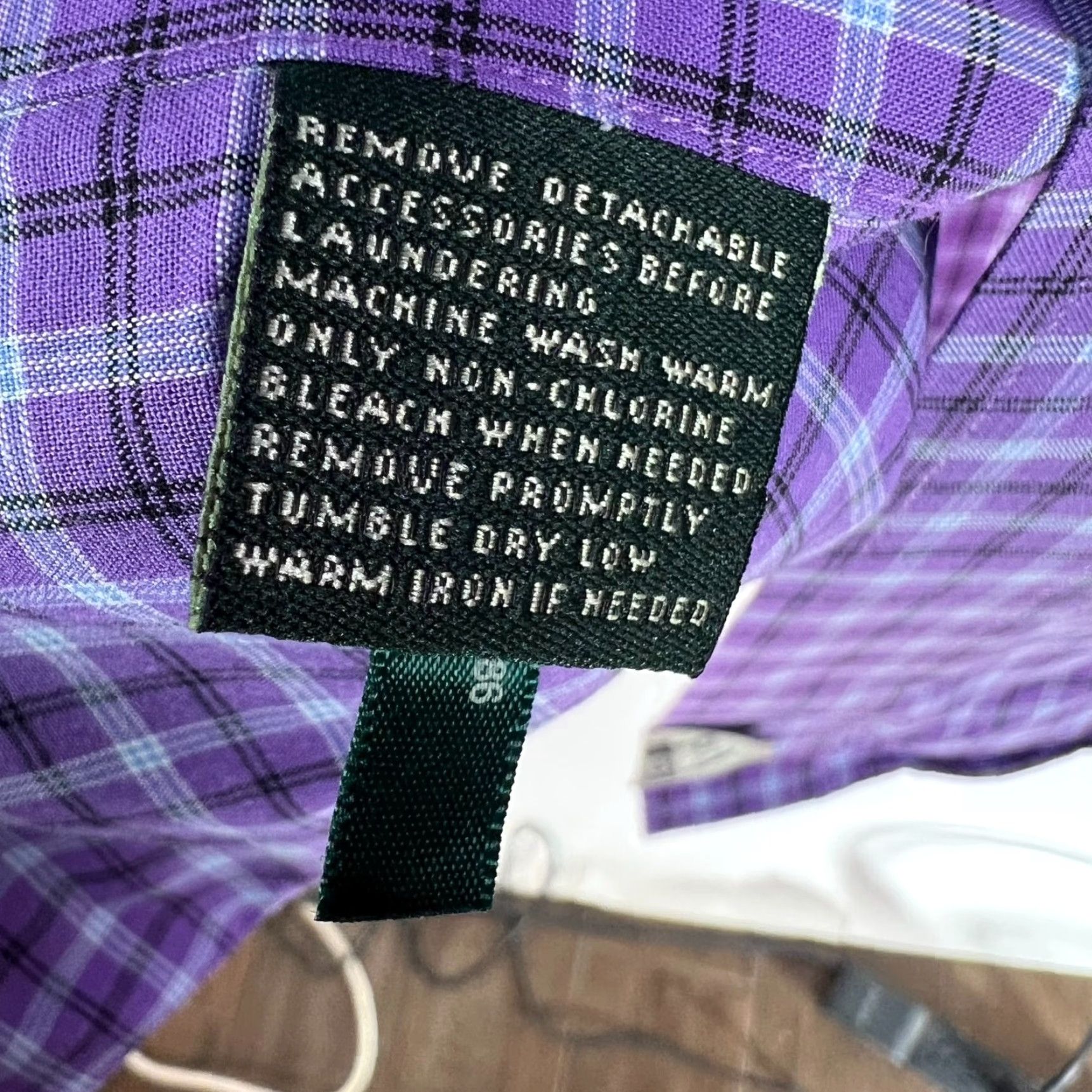 Ralph Lauren Ralph Lauren Button-Up Shirt Mens 18/36 Purple Check Non-Iron 54 Chest Regular Fit Long Sleeve Collared Button-Down Shirt Size US XXL / EU 58 / 5 - 7 Thumbnail