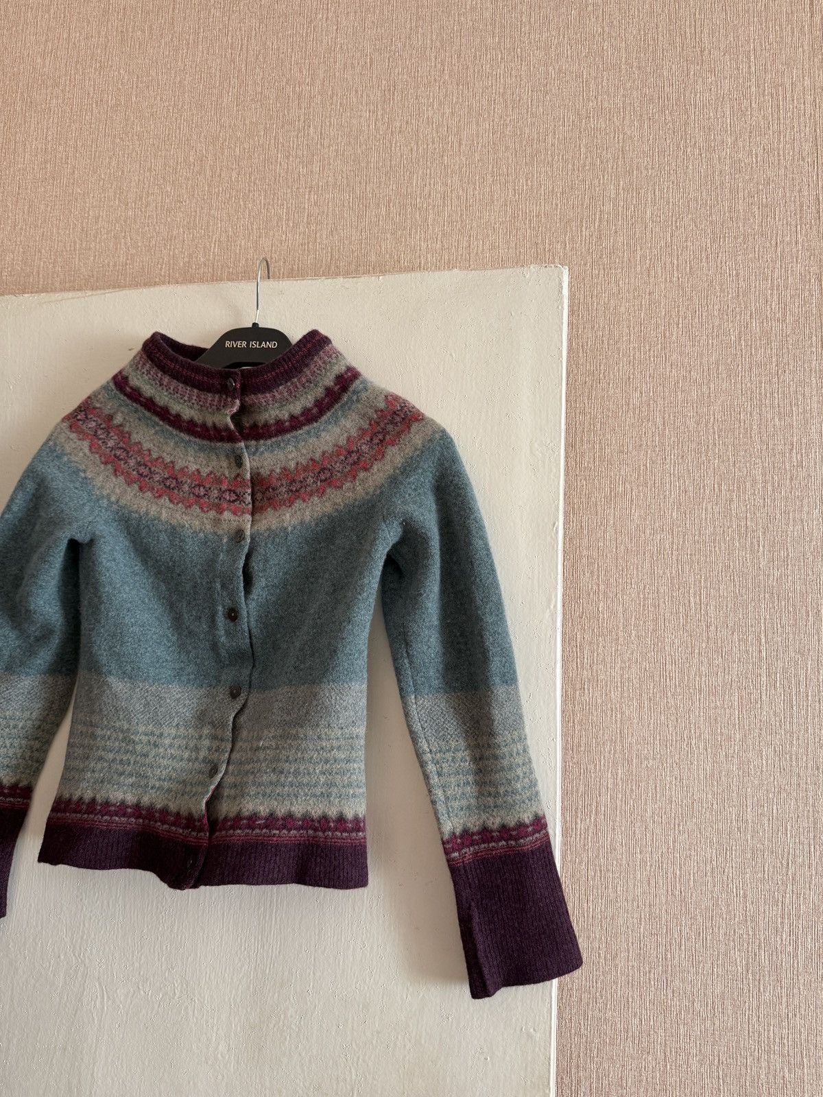 Other Vintage Eribe of Scotland Alpine Women’s Cardigan Old Rose Size S / US 4 / IT 40 - 4 Thumbnail