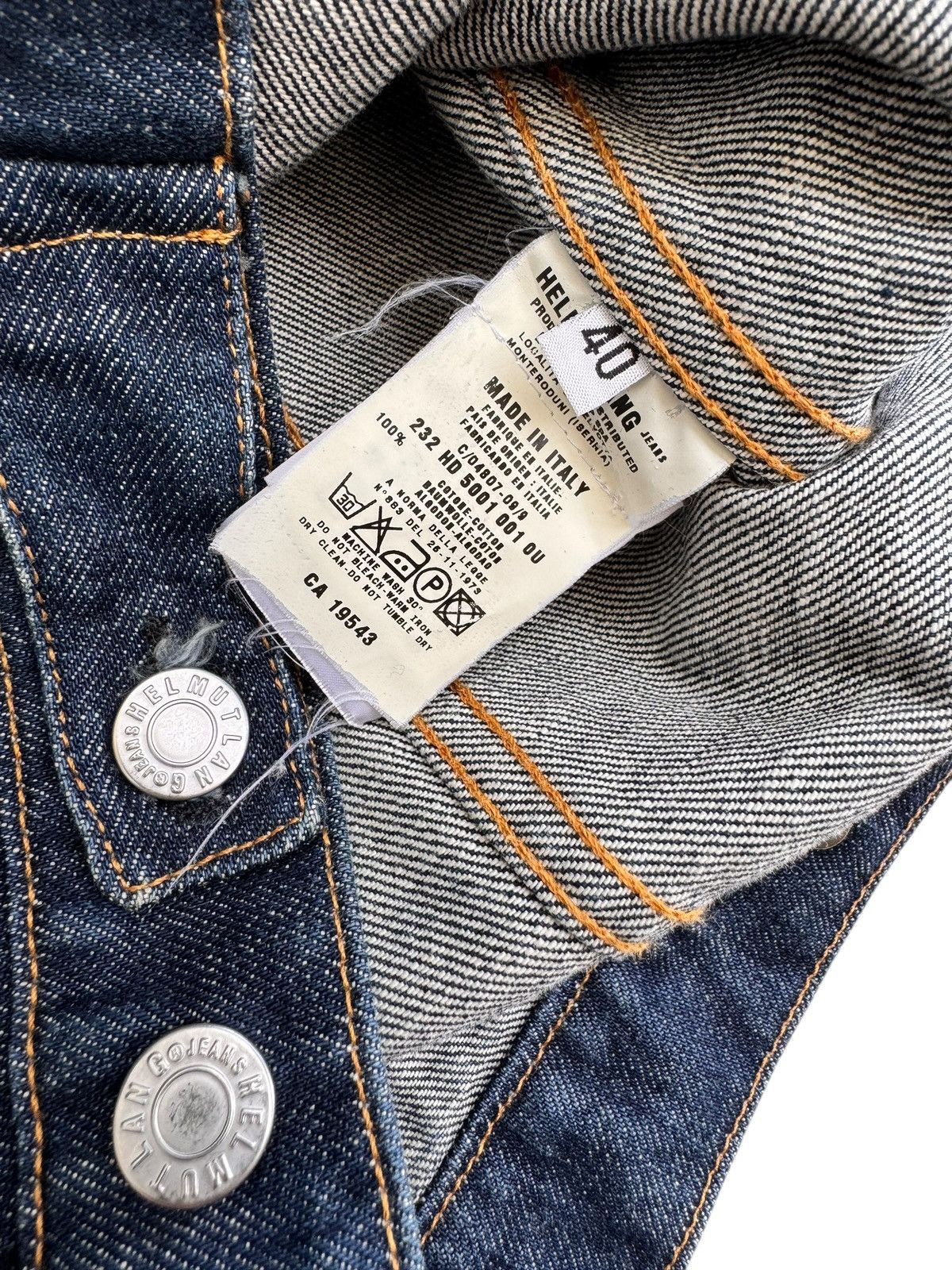 Designer × Helmut Lang Vintage 80s Helmut Lang Classic Denim Trucker jacket Size US XXS / EU 40 - 10 Thumbnail