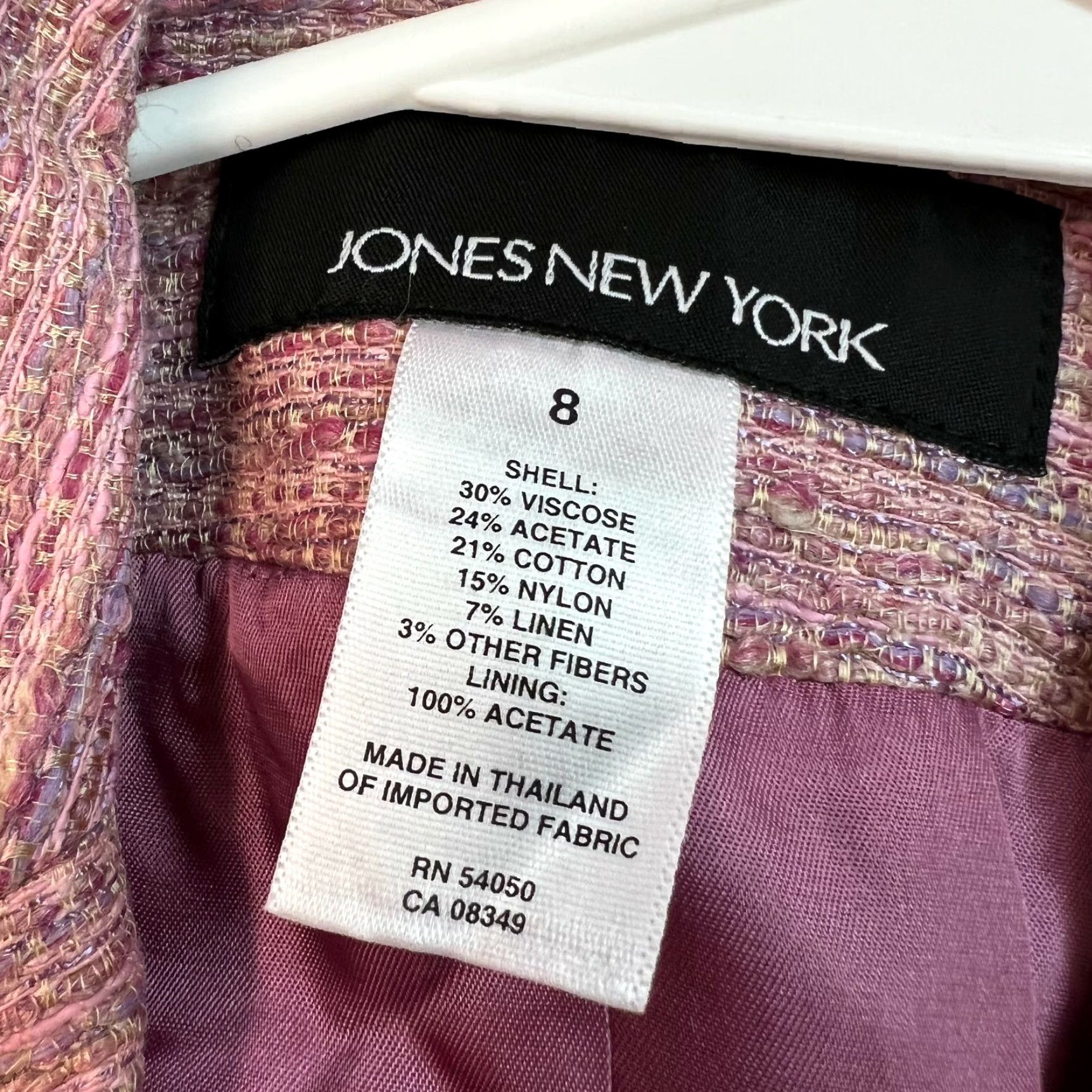 Jones New York Jones New York Pink Blazer Jacket Women Size 8 Notch Lapel Suit Coat Formal Summer Size M / US 6-8 / IT 42-44 - 6 Thumbnail