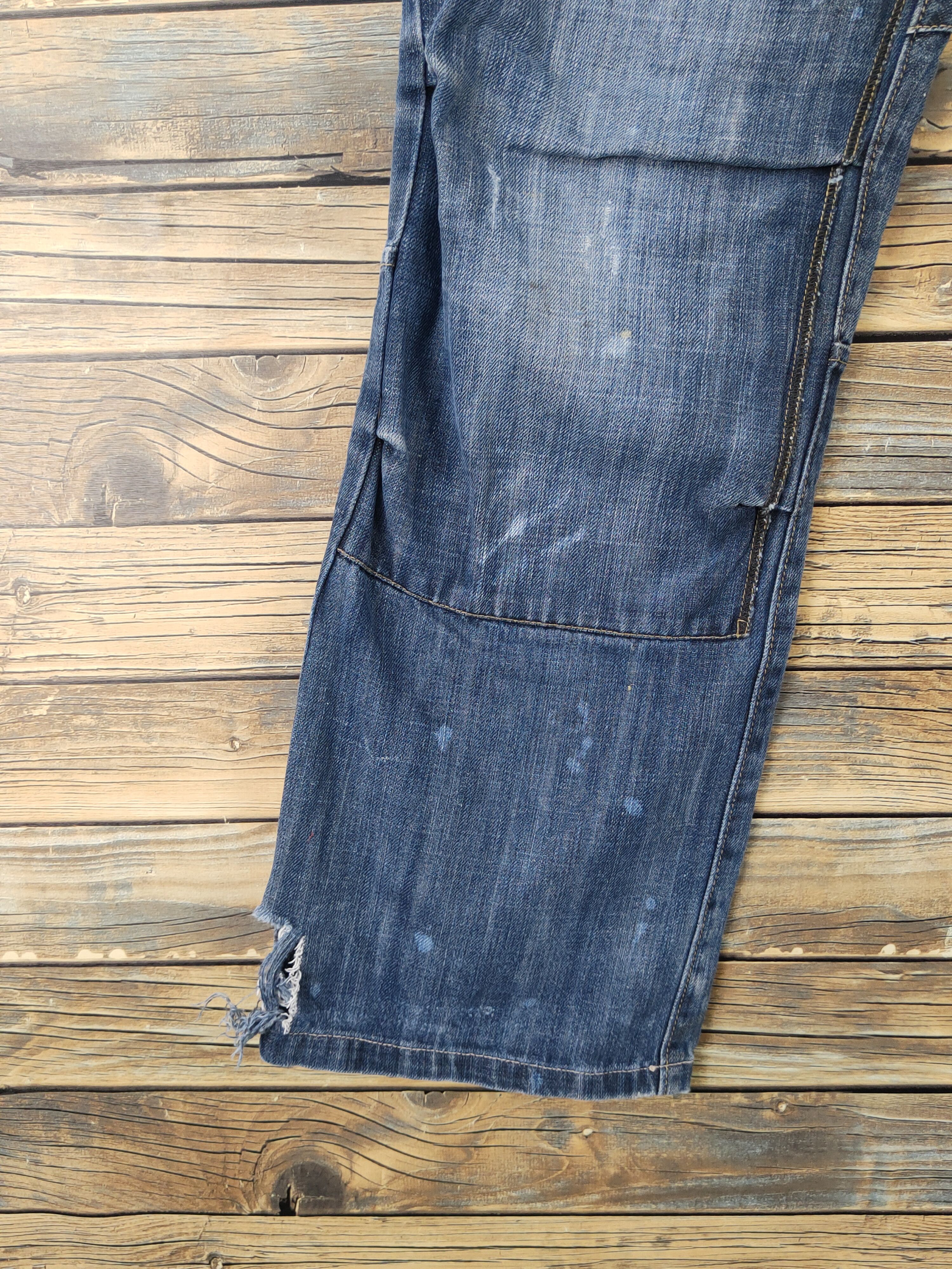 Avirex Avirex Blue multipocket Distressed Ripped denim Jeans #W1694 Size US 30 / EU 46 - 5 Thumbnail