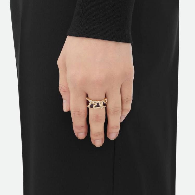 Bottega Veneta o1n1vont1124 Size: 11 / Lava Ring in Burgundy/Gold Size ONE SIZE - 2 Thumbnail