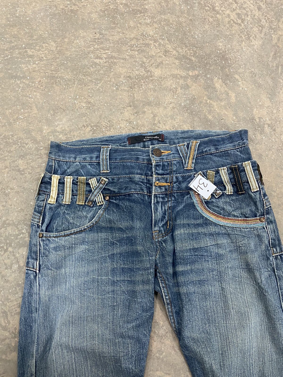 Japanese Brand 2000s DOUBLE WAIST JAPAN DENIM JEANS PUNK GRUNGE HYSTERIC Size US 33 - 5 Thumbnail