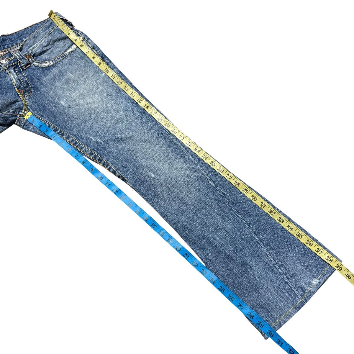 True Religion Vintage True Religion Joey Big T Denim Flare Jeans Size US 29 - 18 Thumbnail